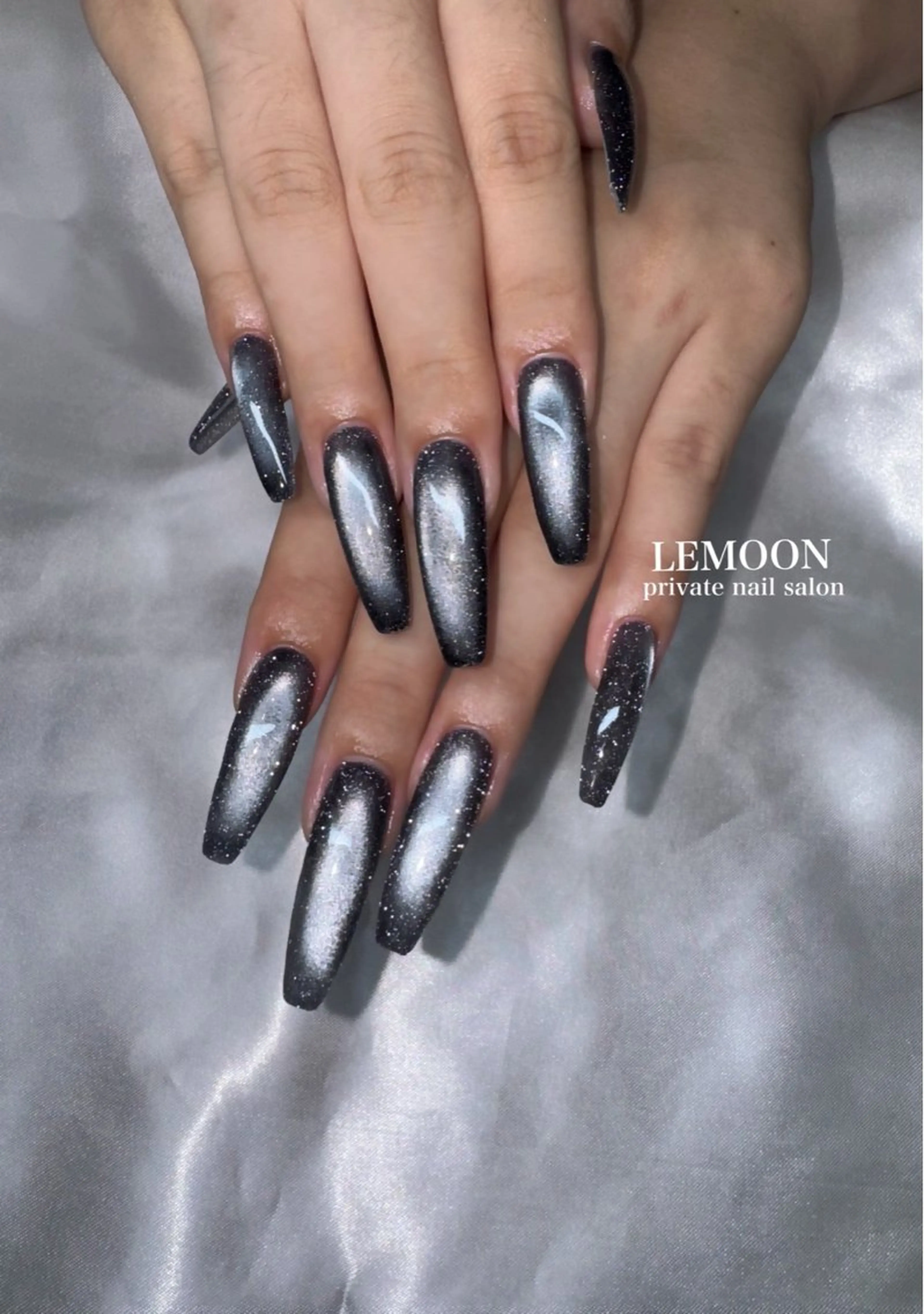 ネイル フラッシュネイル フラッシュマグ マグネットネイル ハンドネイル private nail salon　LEMOON所属・nail salon LEMOONのネイルデザイン