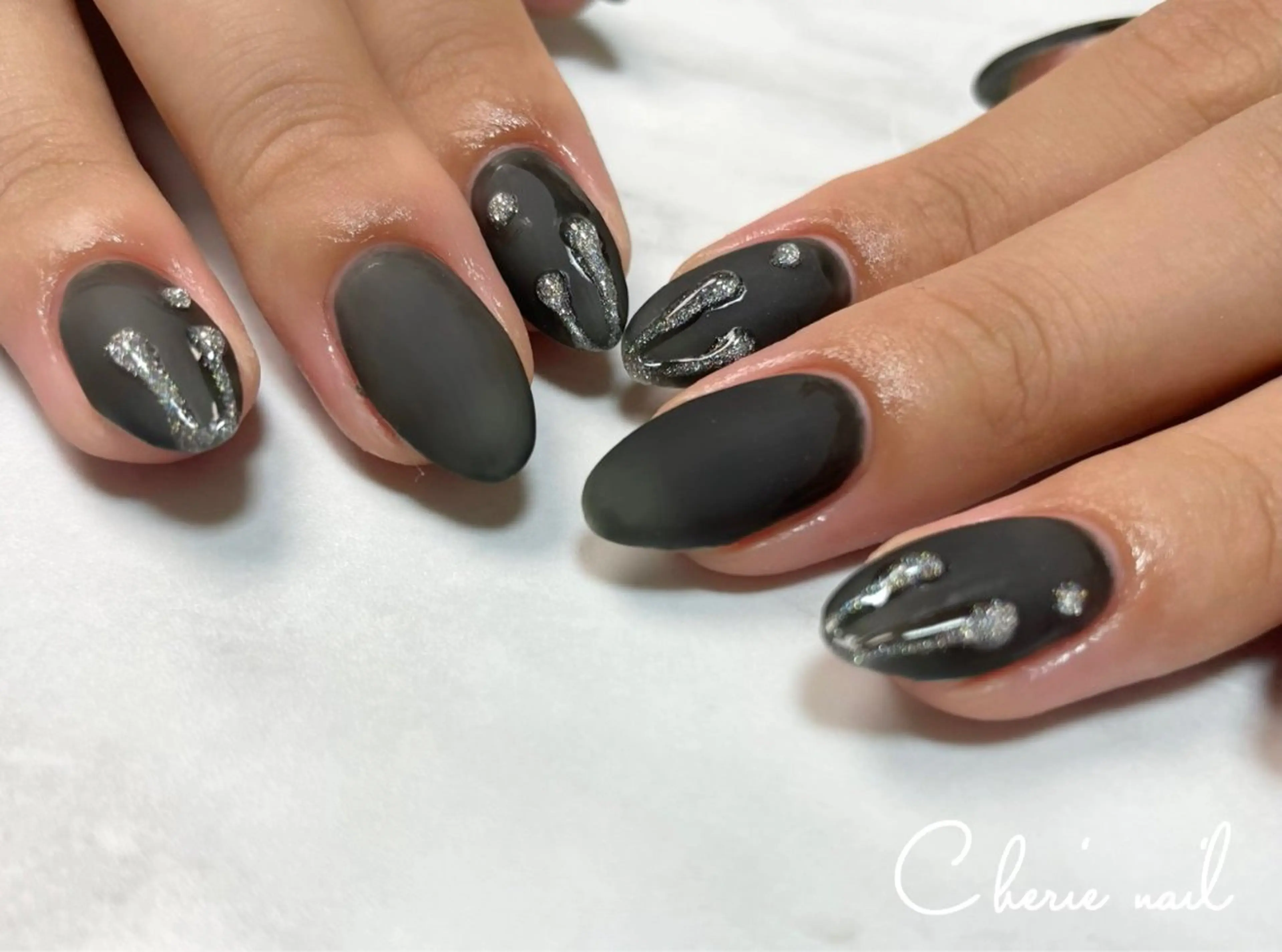 ネイル マットネイル ハンドネイル Cherienail yunaのネイルデザイン