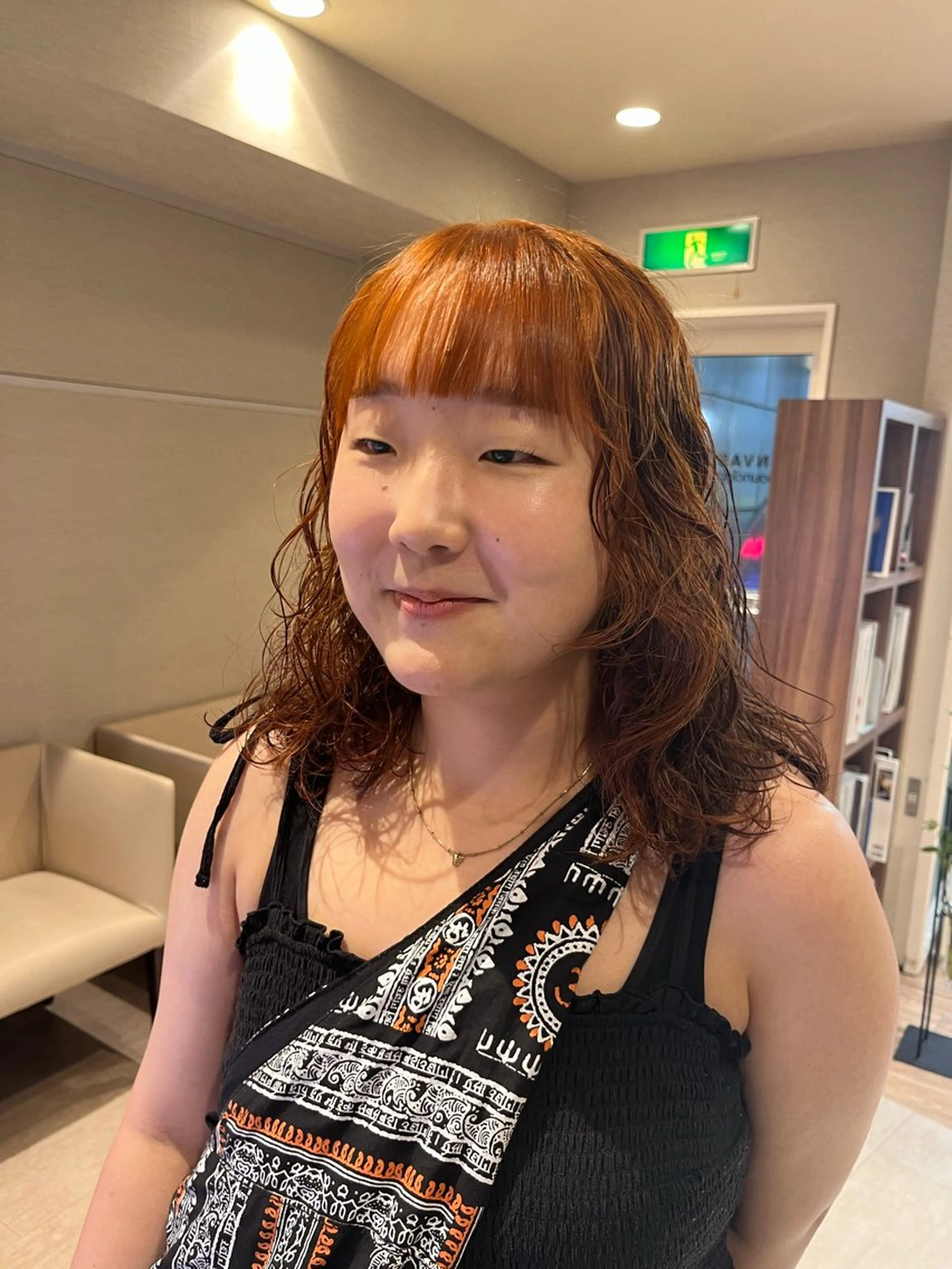 ロング カラー オレンジ dogstar小林諒 レイヤー/パーマのヘアスタイル