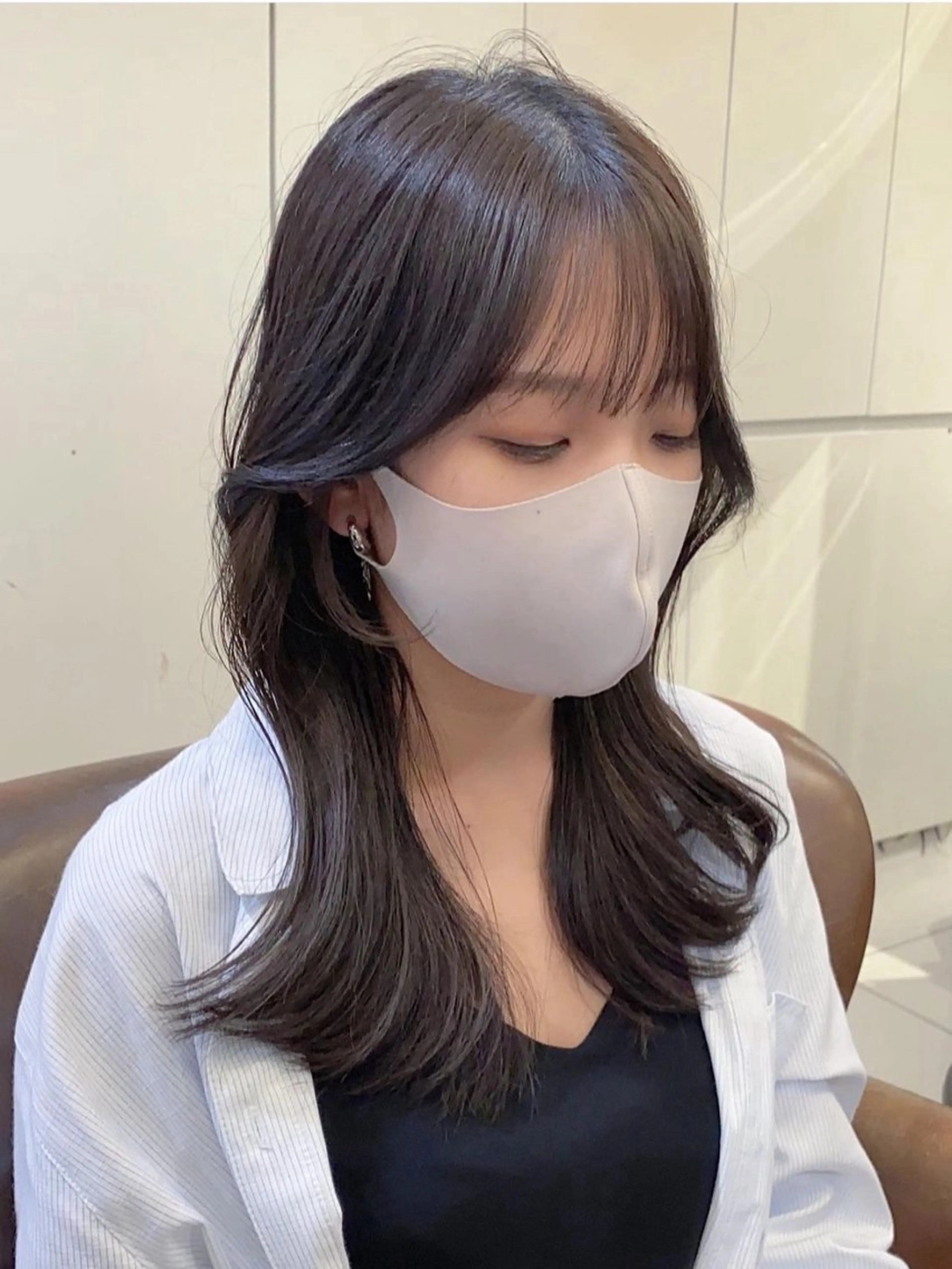 セミロング カラー くびれヘア カット トリートメント 横浜/レイヤーカット /韓国ヘア/佐藤記正のヘアスタイル