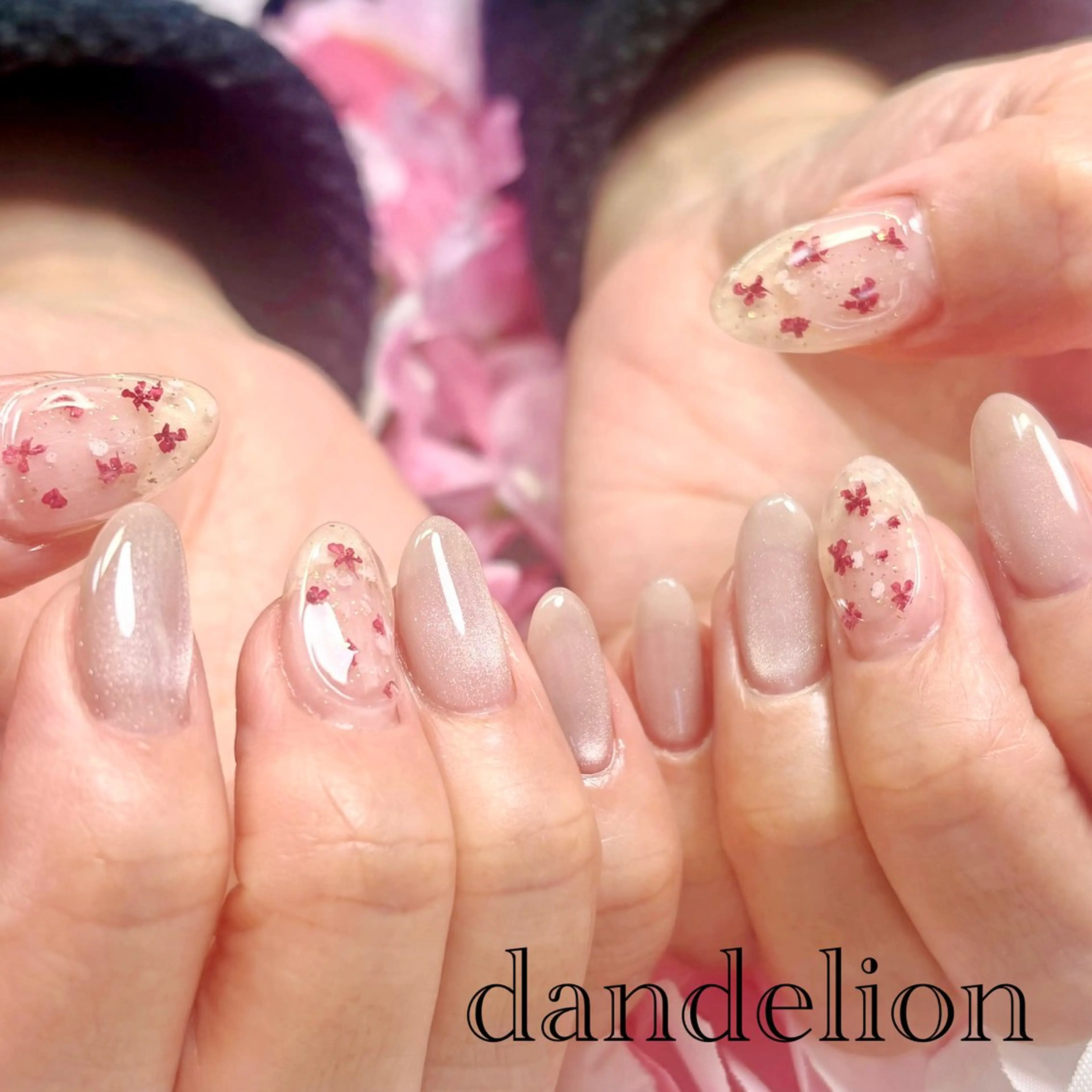 ネイル ハンドネイル ハンドケア dandelion ダンデライオンのネイルデザイン