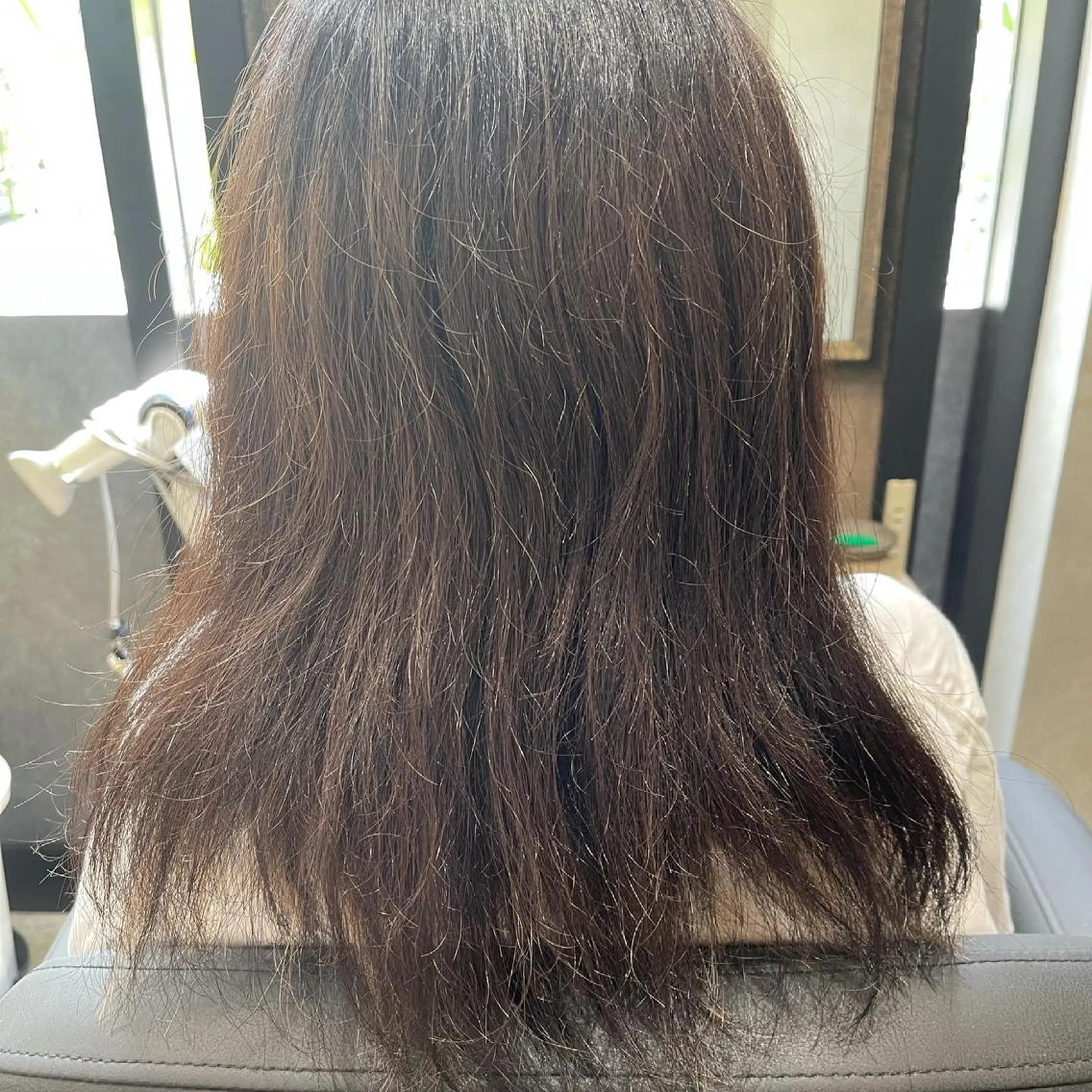 ミディアム パーマ 縮毛矯正 ダブルカラー /まつ毛パーマ🎀のヘアスタイル