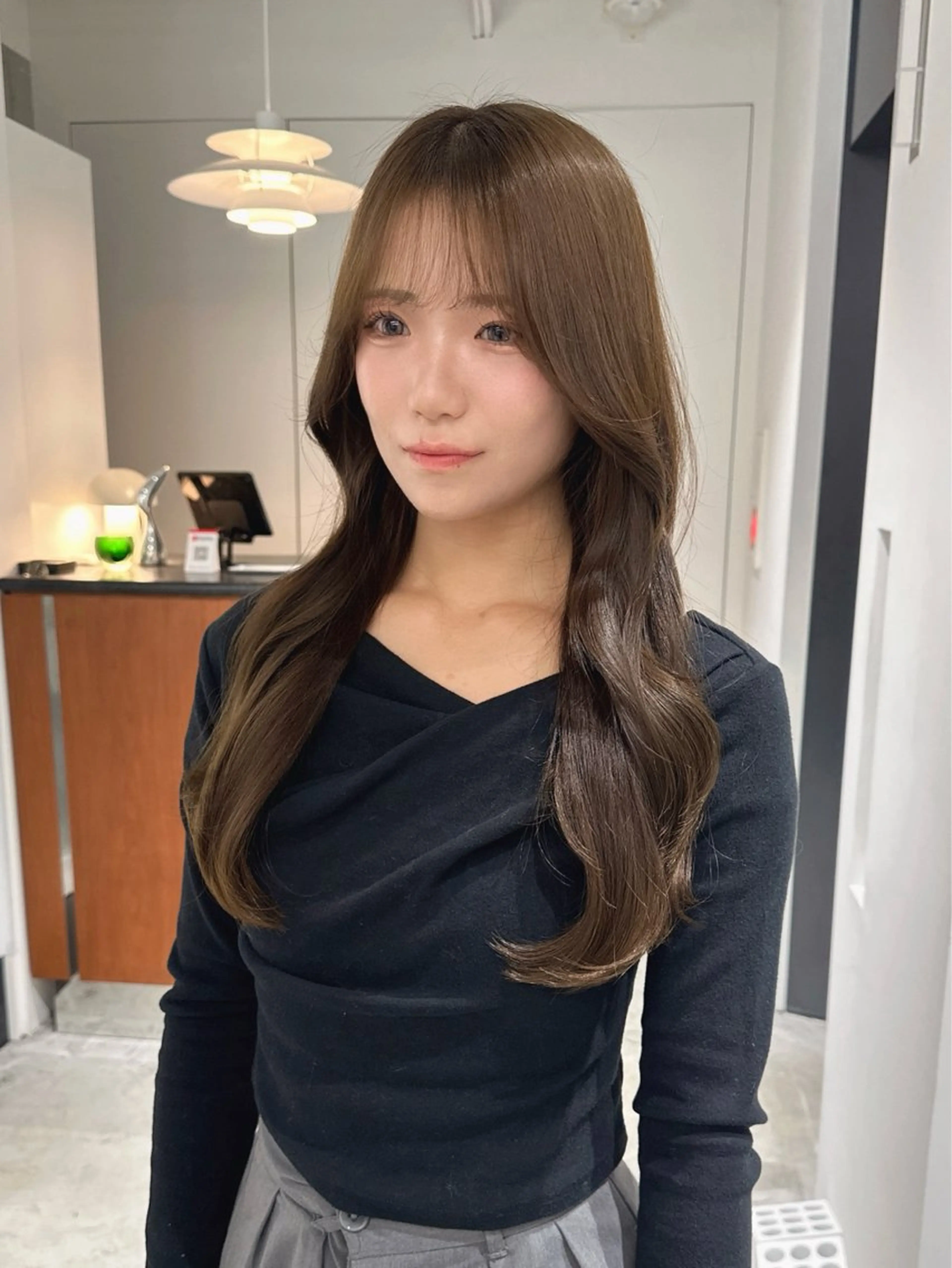 カラー ヘアカラー トリートメント ヘアセット 秋永 鈴のヘアスタイル