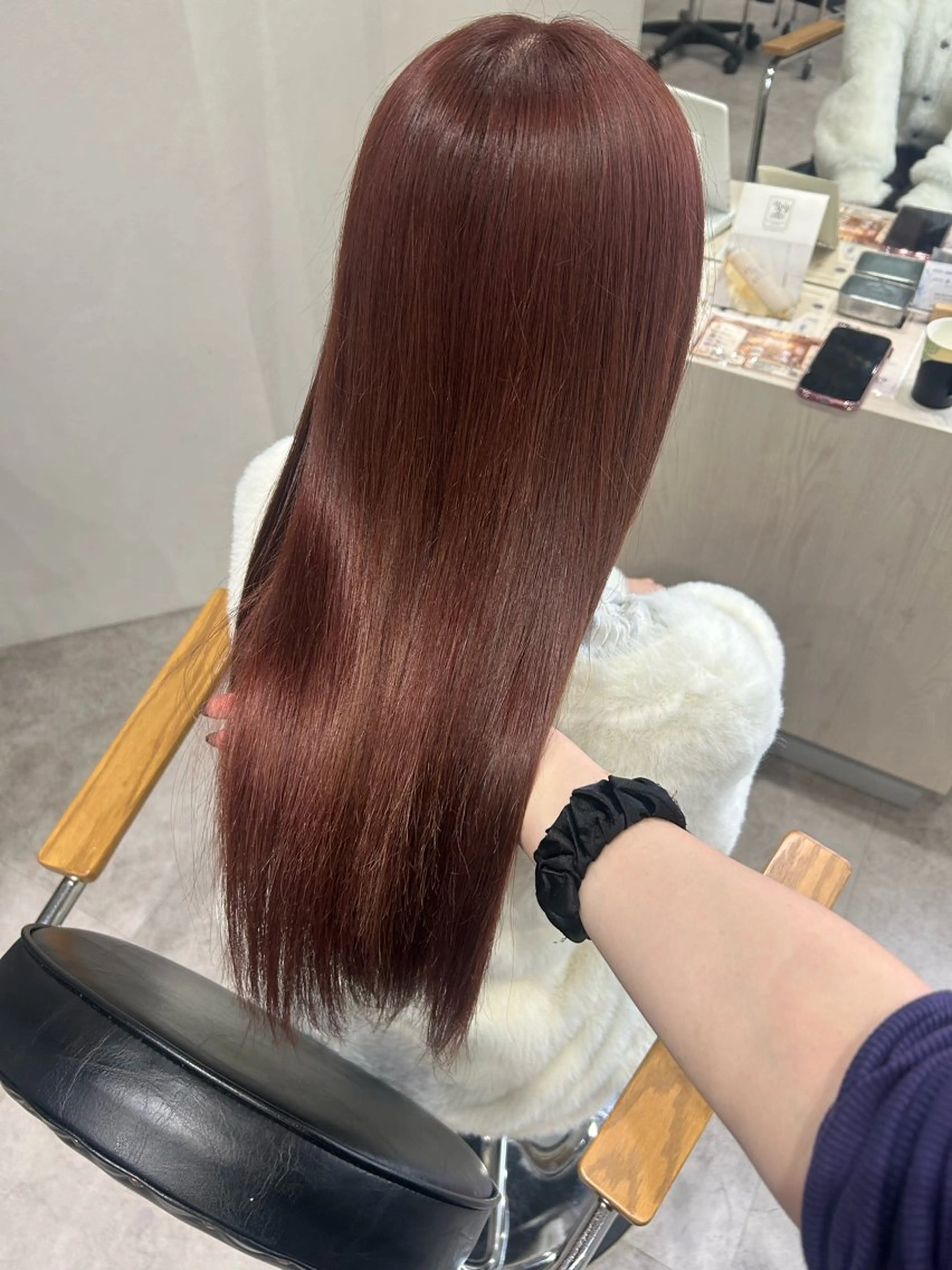 セミロング カラー ヘアアレンジ ブラウンカラー ピンクカラー ピンクブラウン ヘアカラー ボブ /ニュアンス/ satomi🧸💖のヘアスタイル