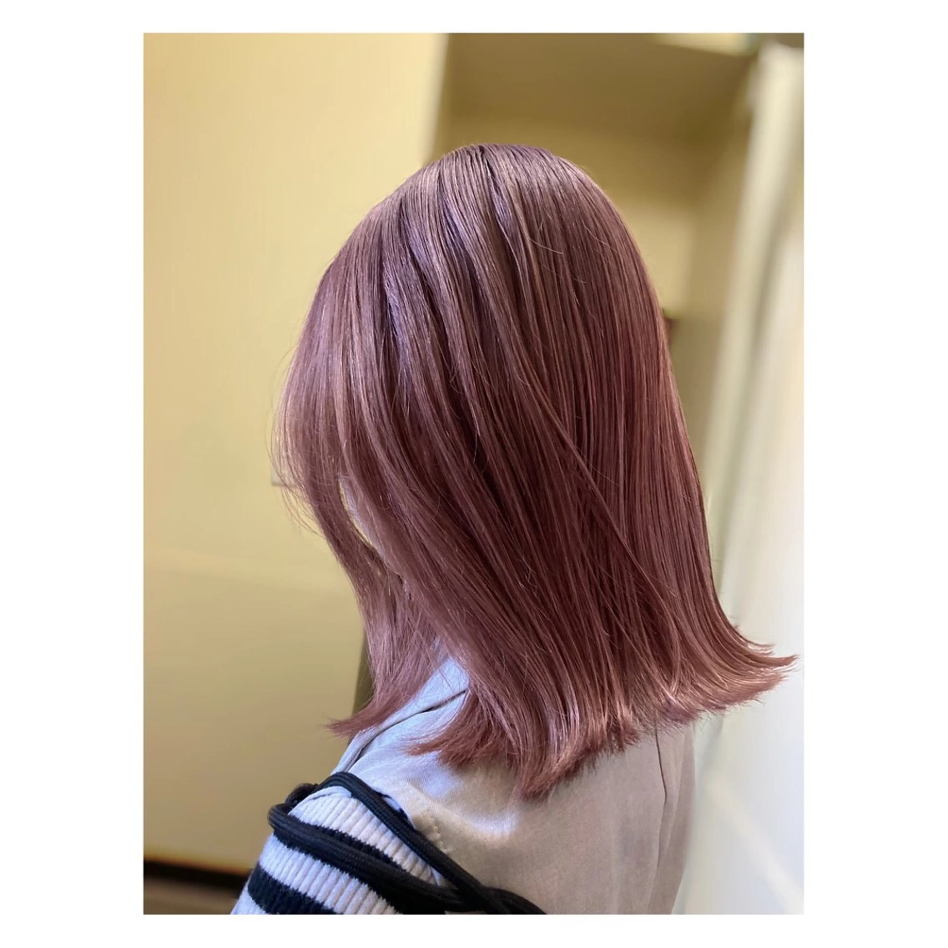 ミディアム カラー 透明感カラー ピンクカラー Mole  Me所属・中野 誠子のヘアスタイル