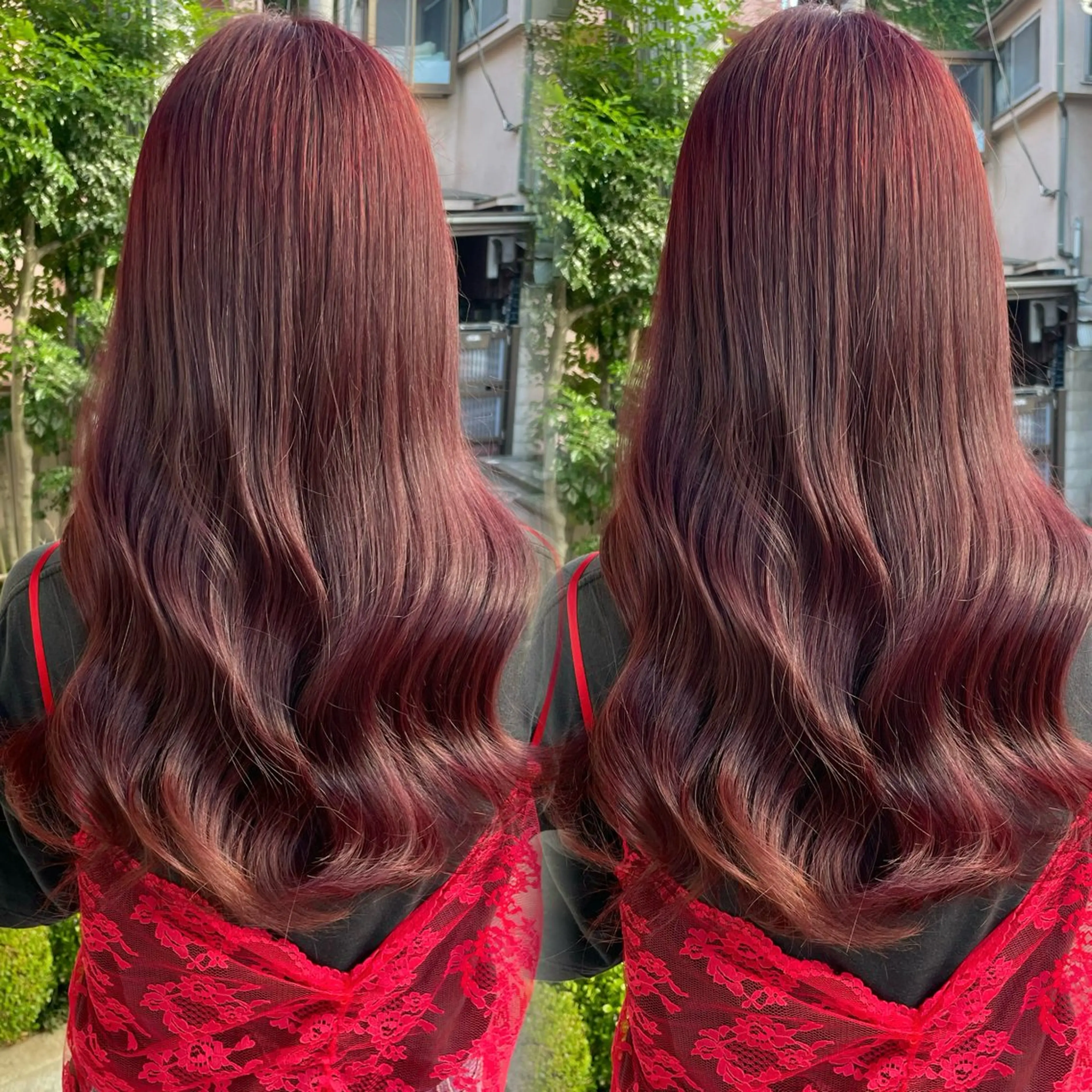 ロング カラー カット ヘアカラー トリートメント ブリーチなしカラー kana🐱のヘアスタイル