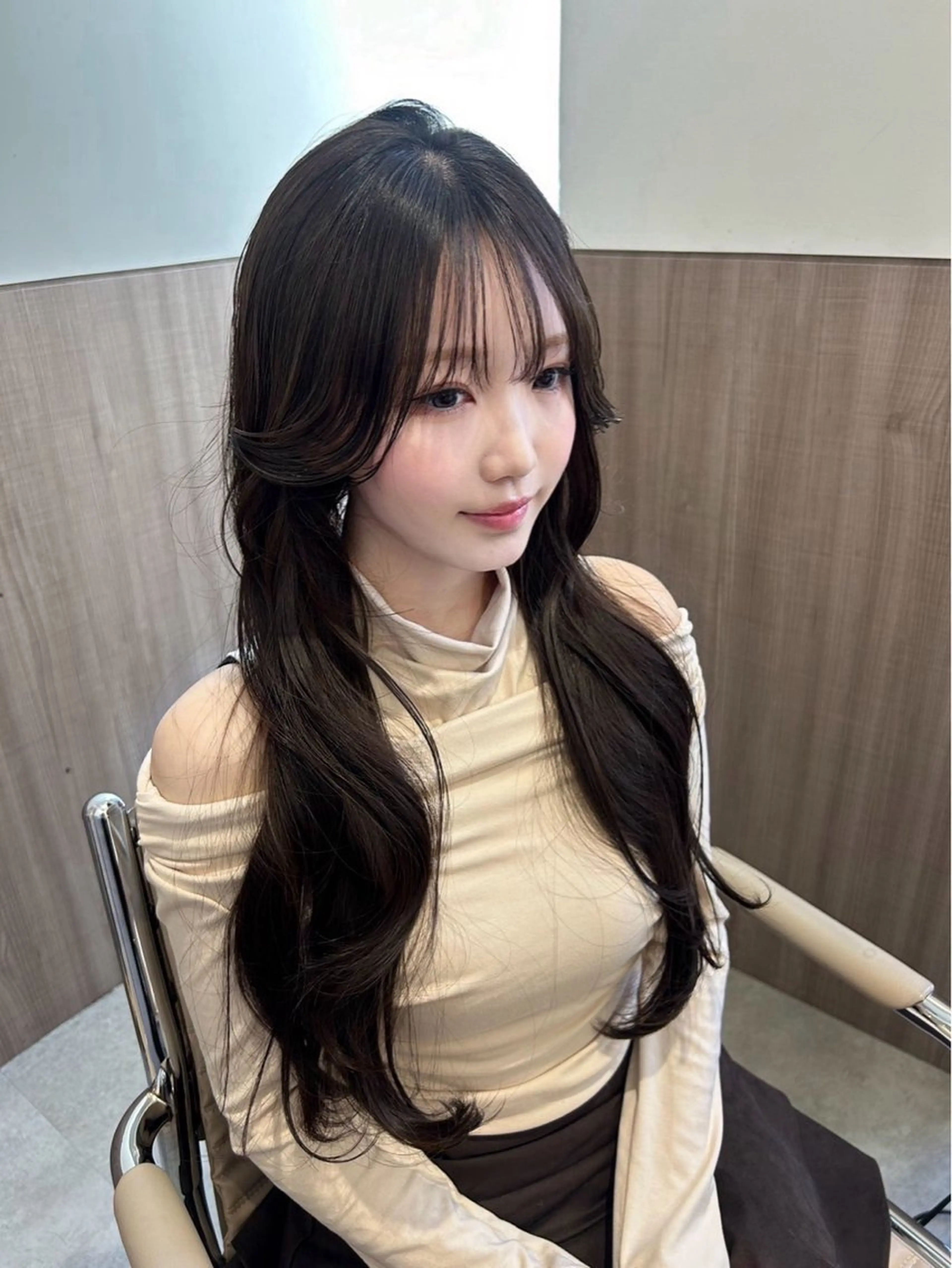 ミディアム カラー ヘアアレンジ メンズ Salowin原宿ash所属・‎透明感×艶髪 ‎🫒maki🎀のヘアスタイル