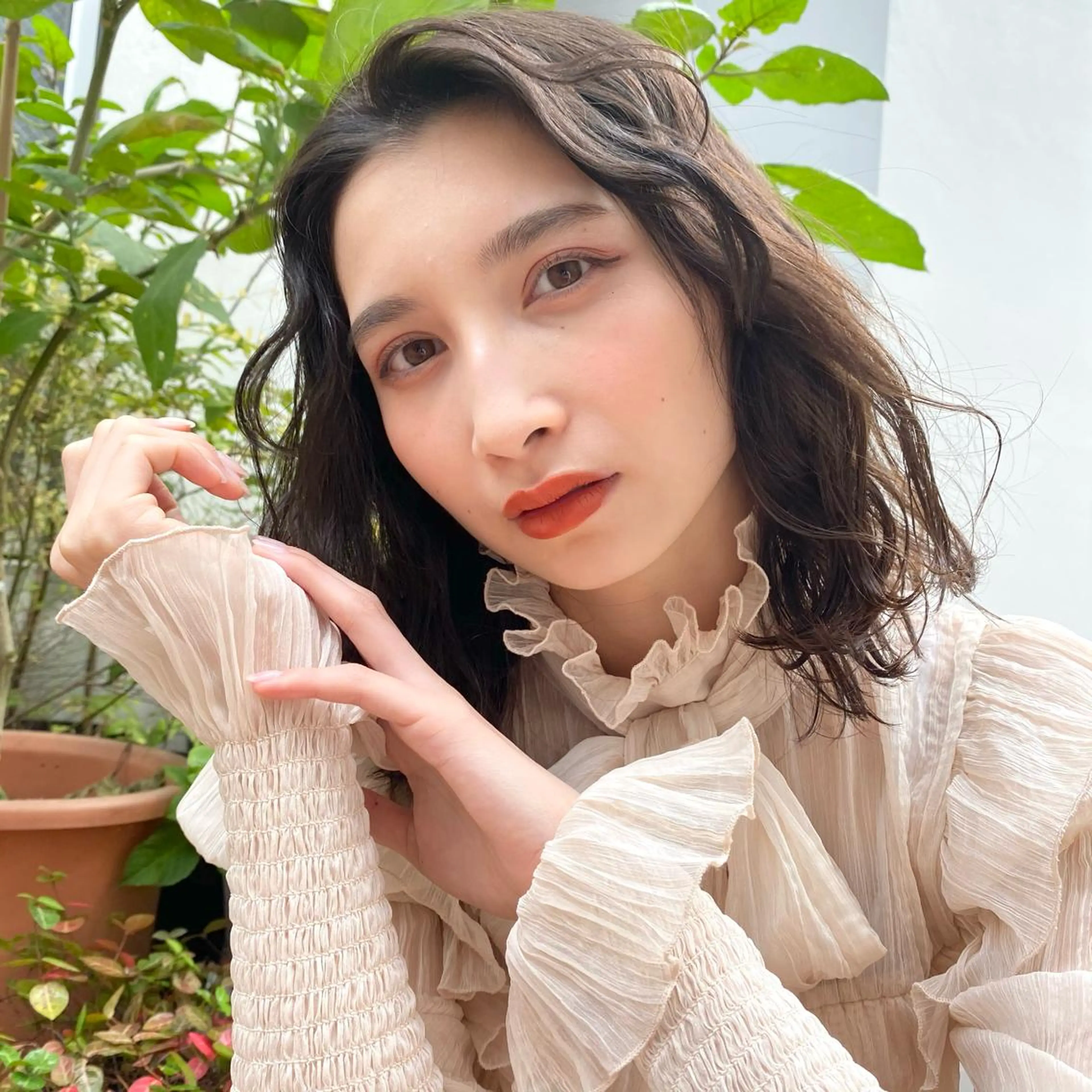 ミディアム 🪭risa 暖色/レイヤー🪭のヘアスタイル