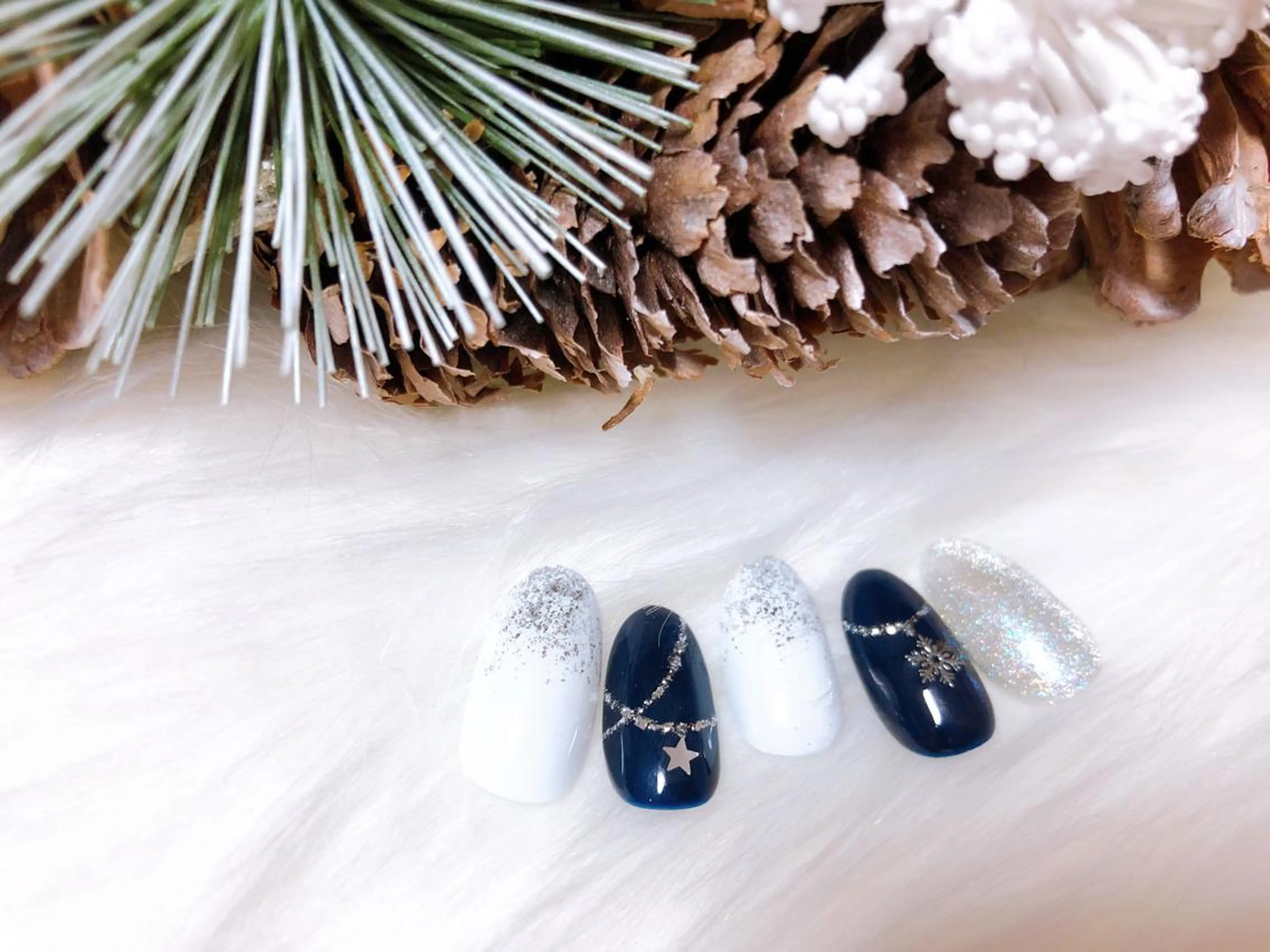 ネイル 冬ネイル クリスマス kiki nail 二子玉川のネイルデザイン