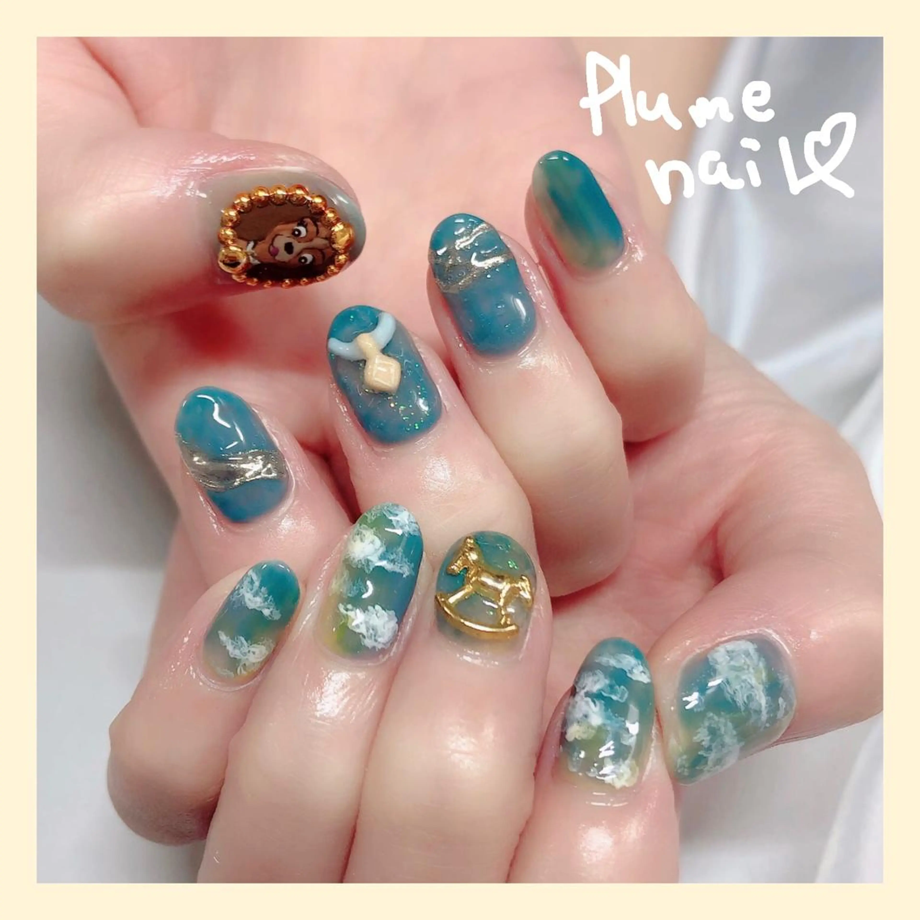 ネイル アートネイル 韓国ネイル ミラーネイル ニュアンスネイル plume nail ☆韓国ネイルのネイルデザイン