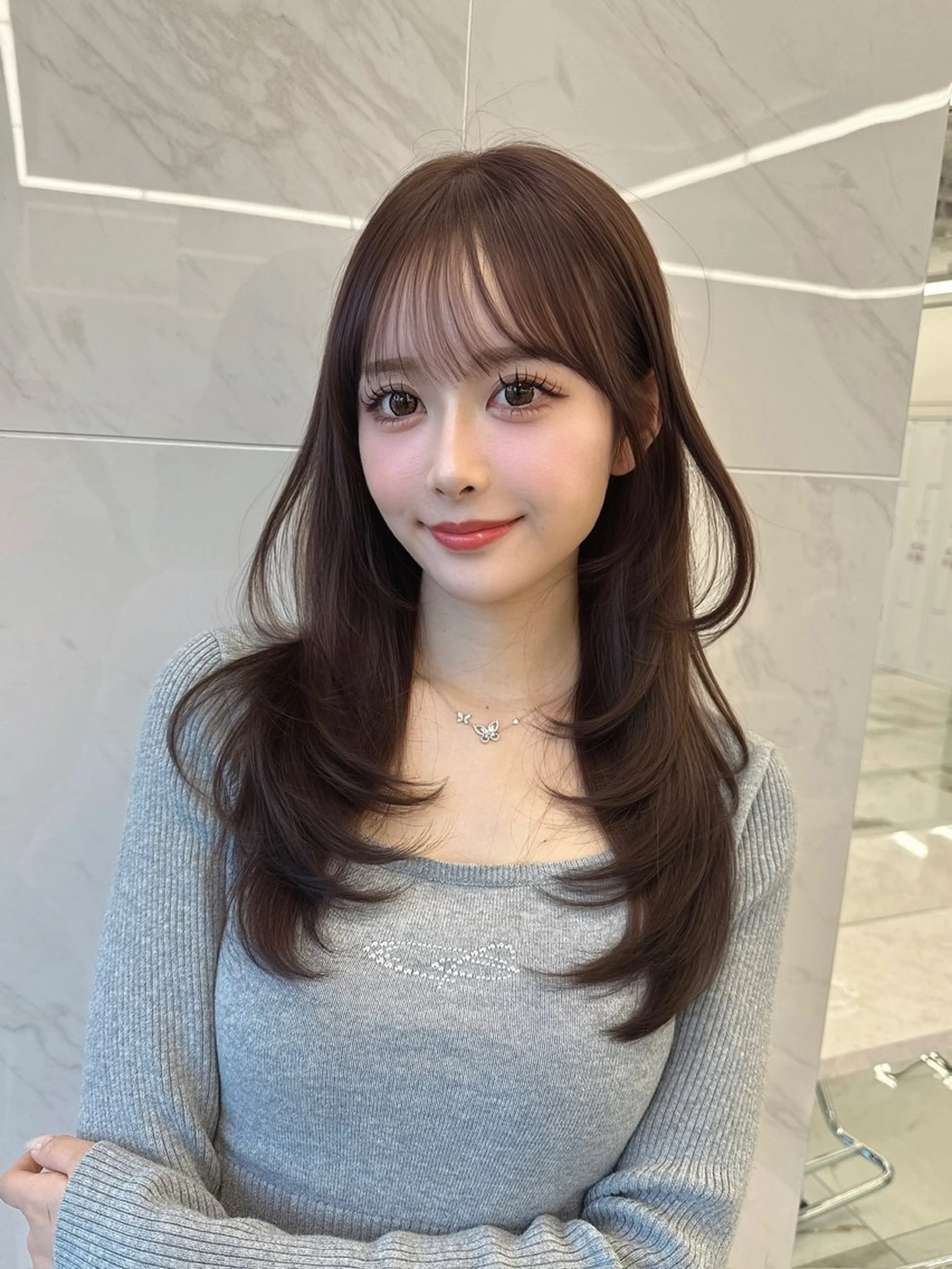 ロング 韓国風ヘア kiti Sakaeのヘアスタイル