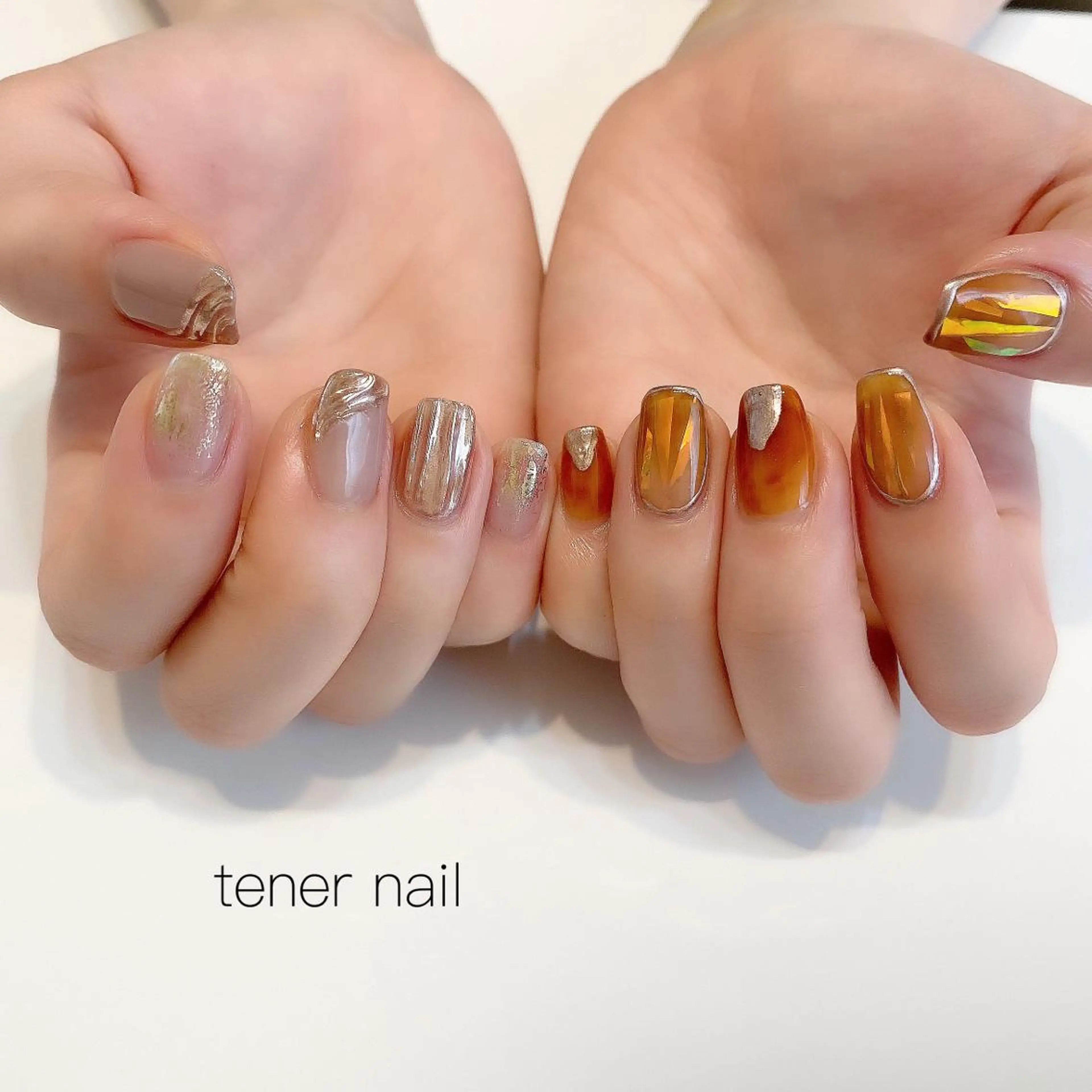 ネイル キラキラネイル ミラーネイル ニュアンスネイル tener  nail  テネルネイル所属・テネルネイル tener nailのネイルデザイン