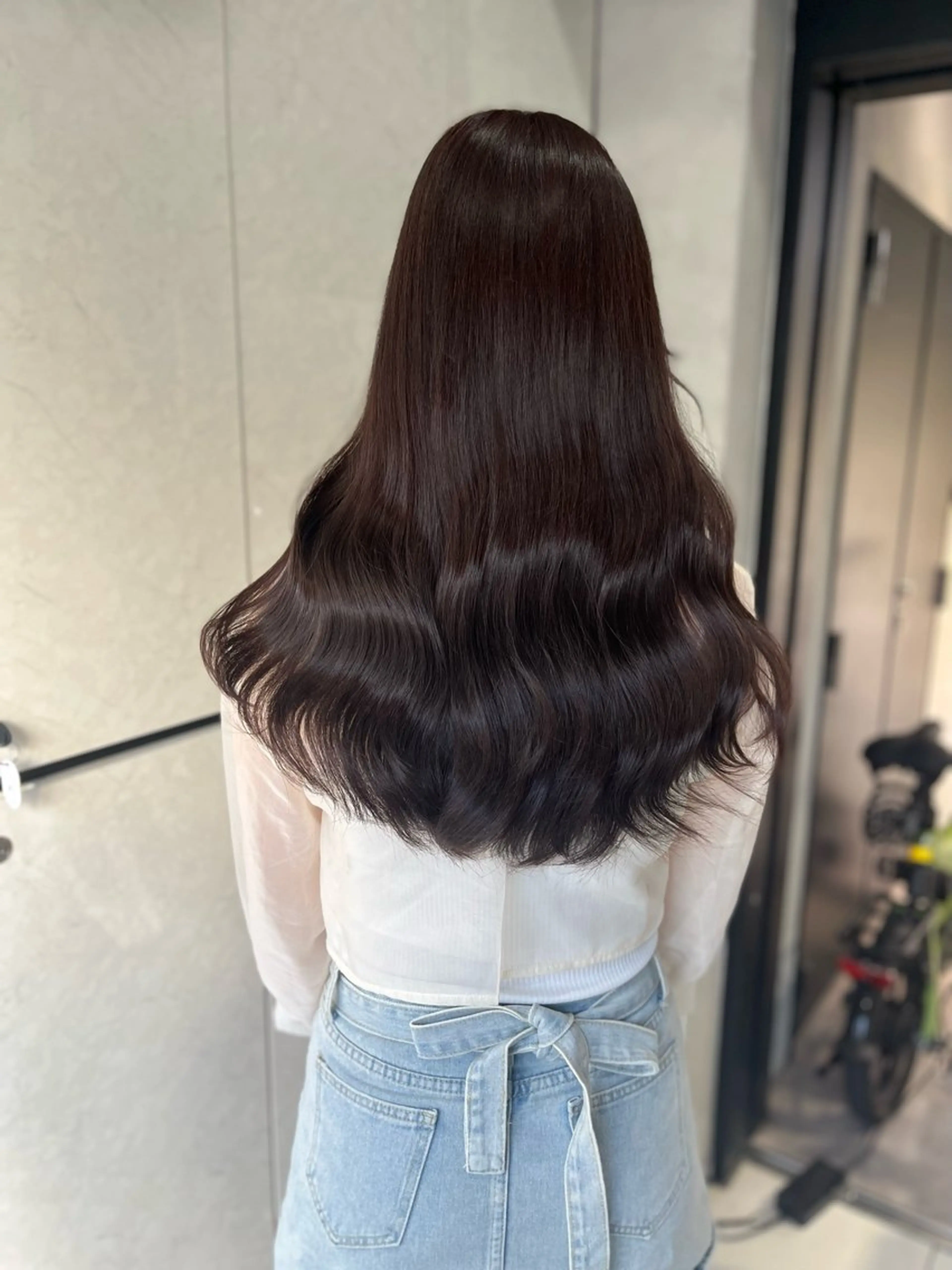 ロング 韓国風カラー 韓国風ヘア 濱川響太レディース カットモデルのヘアスタイル