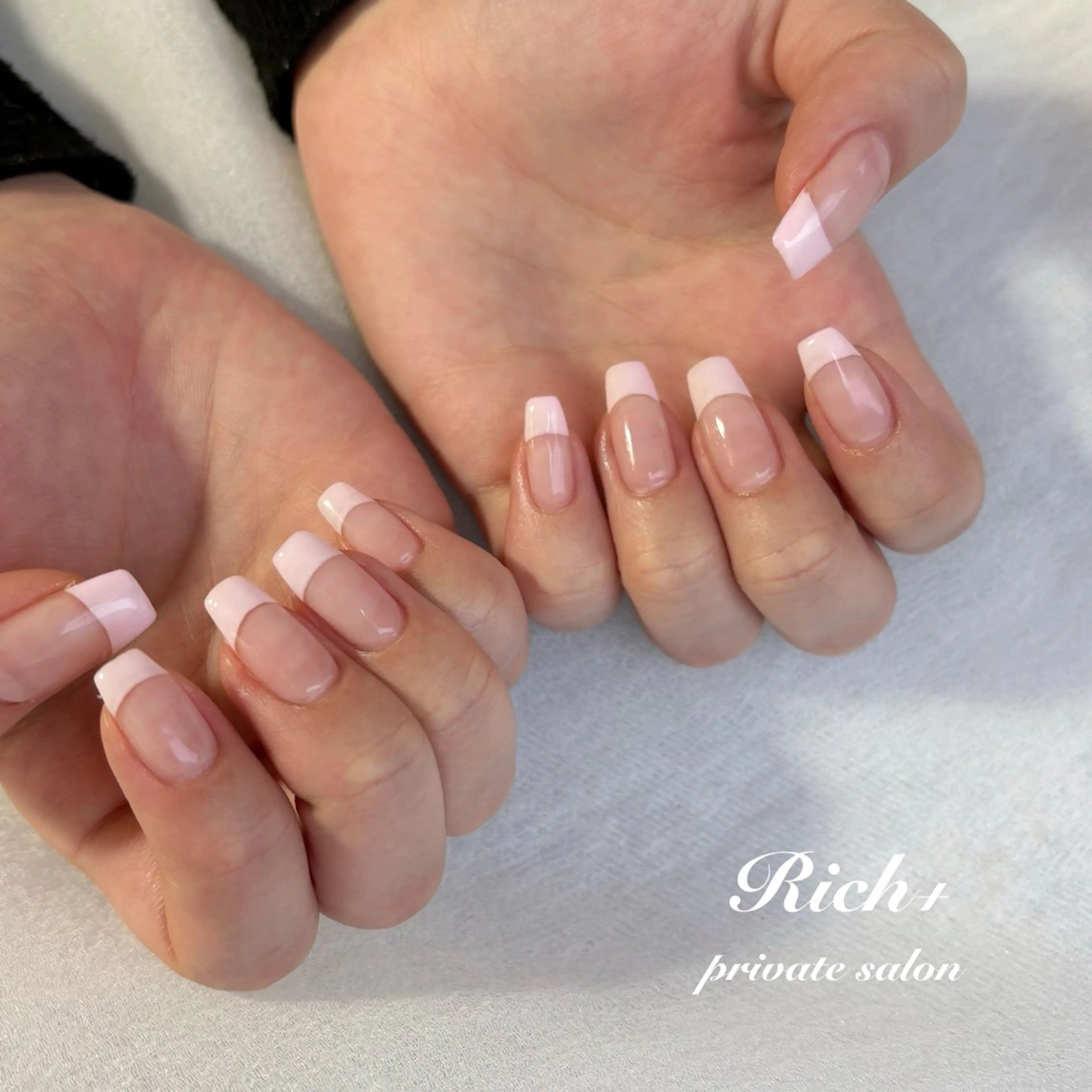 ネイル クリアネイル フレンチネイル ハンドネイル Rich+nail Mayuのネイルデザイン