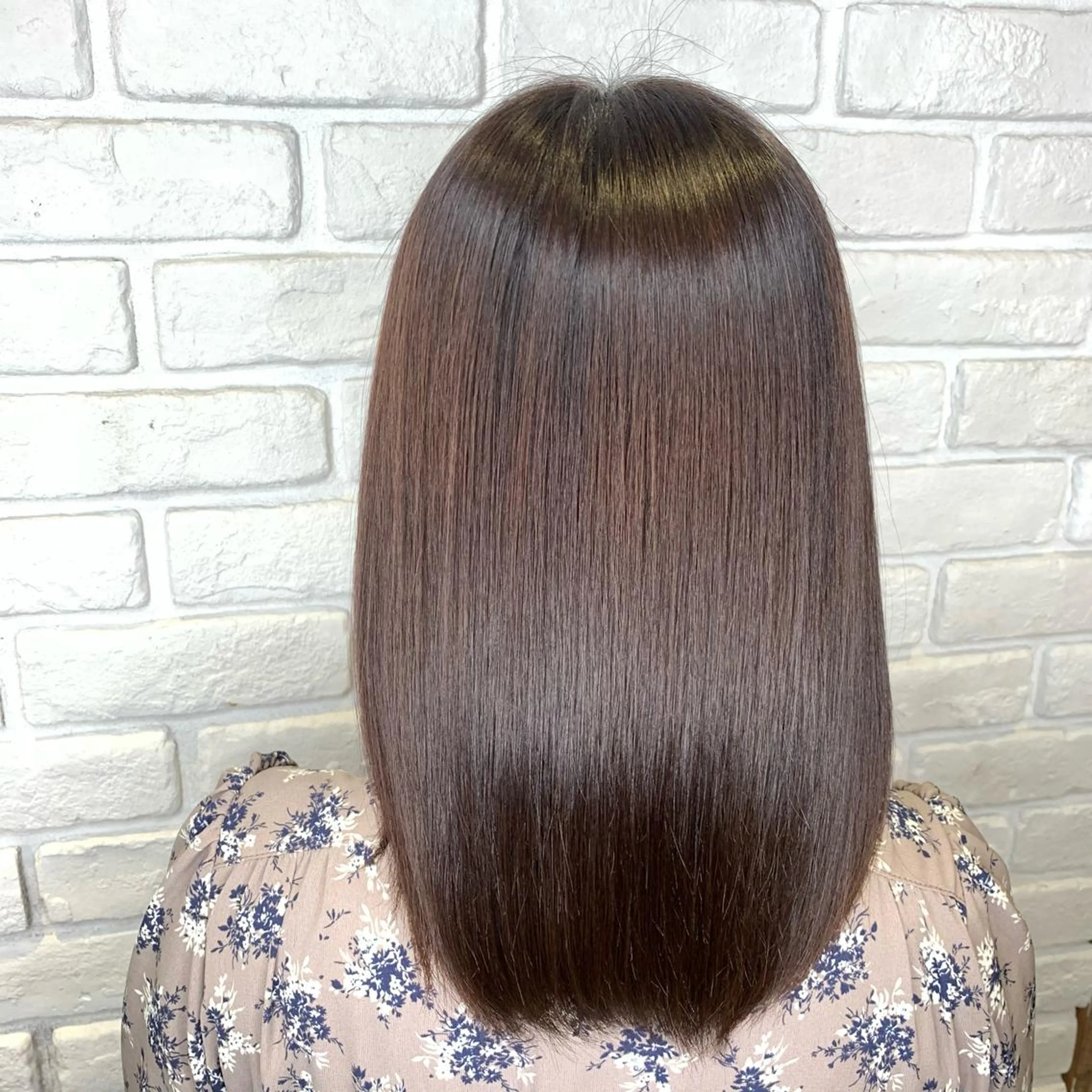 ミディアム 髪質改善/縮毛矯正 艶カラー/珠聡のヘアスタイル