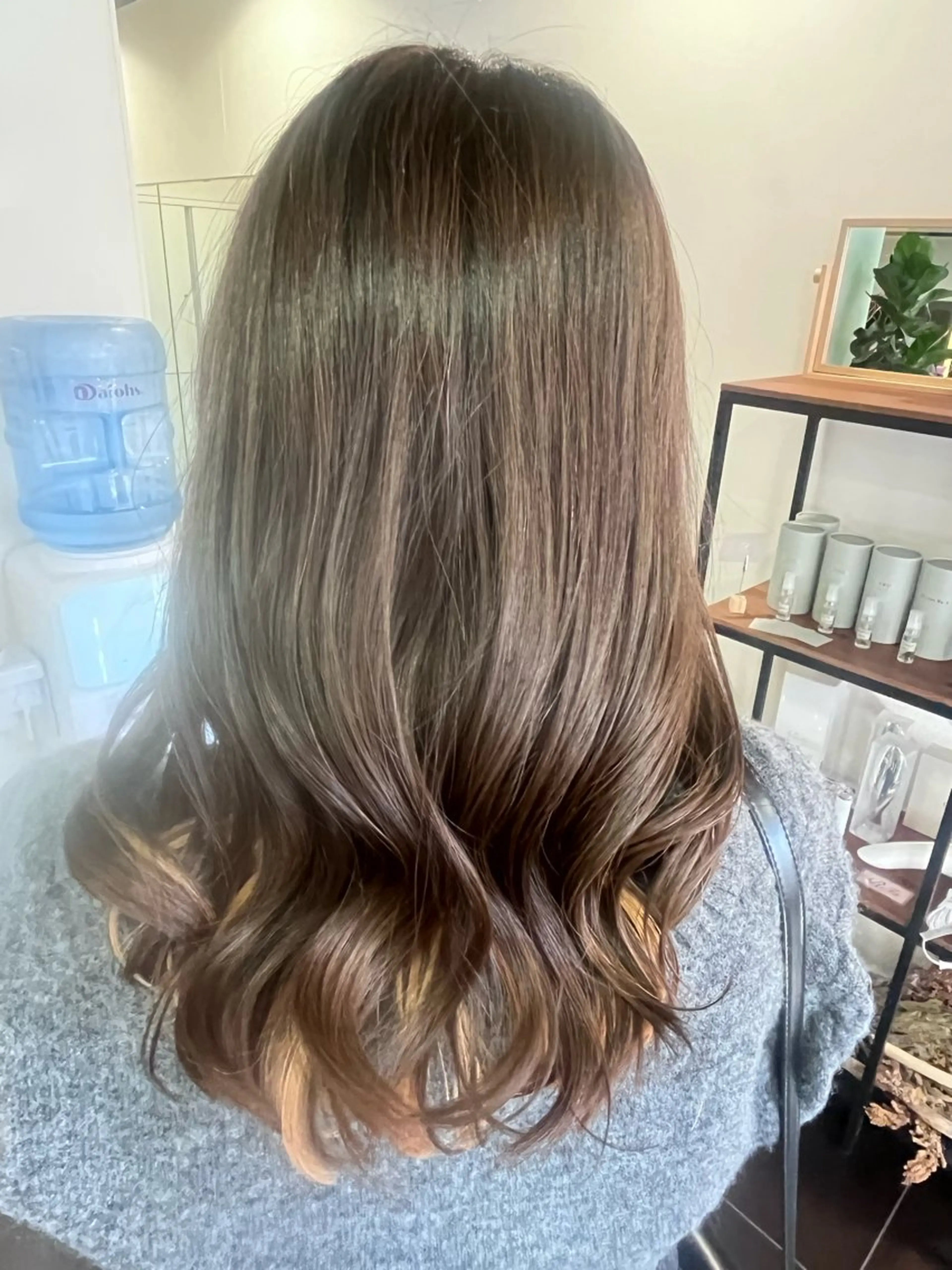 ミディアム ブリーチなしWカラー 暖色カラー/mayuのヘアスタイル