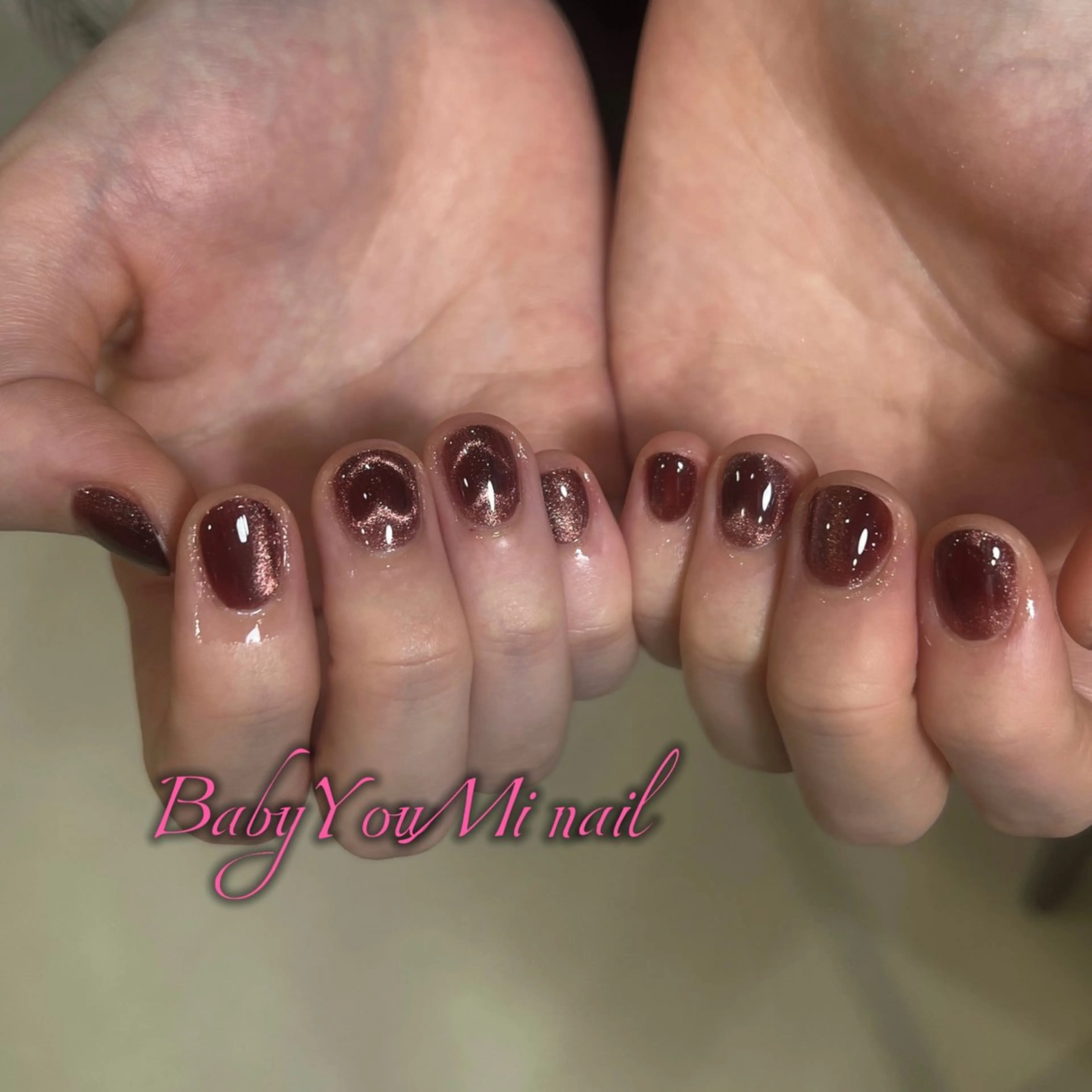 ネイル オーロラネイル フラワーネイル フットネイル フレンチネイル ジェルネイル ハンドネイル BabyYouMi ねねのネイルデザイン