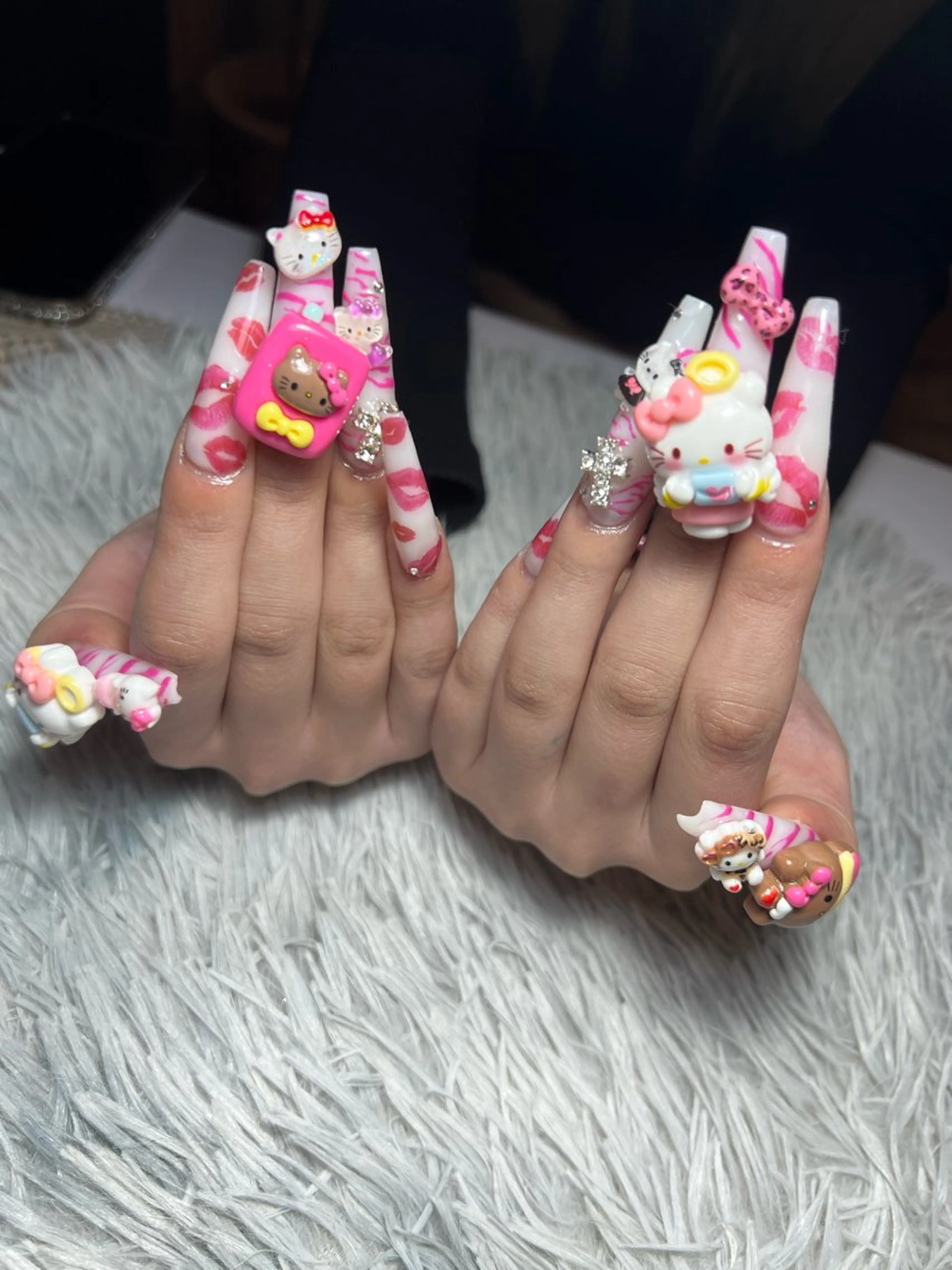 ネイル アニマル柄 持ち込み スカルプネイル ハンドネイル シェヌネイル JURAのネイルデザイン