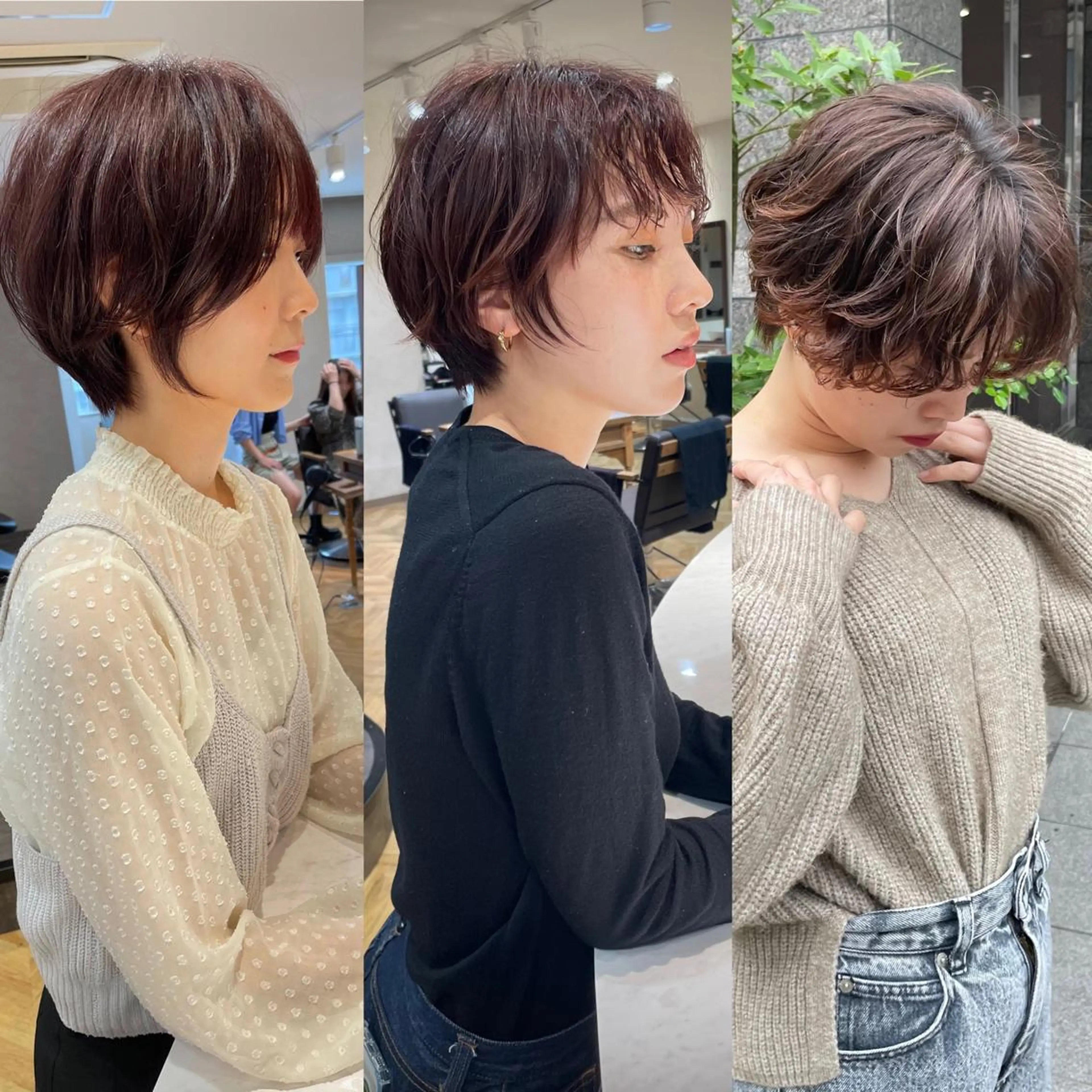 ショート パーマ カット パーマ トリートメント 🎀大川 錬🎀 ブリーチなしWカラーのヘアスタイル