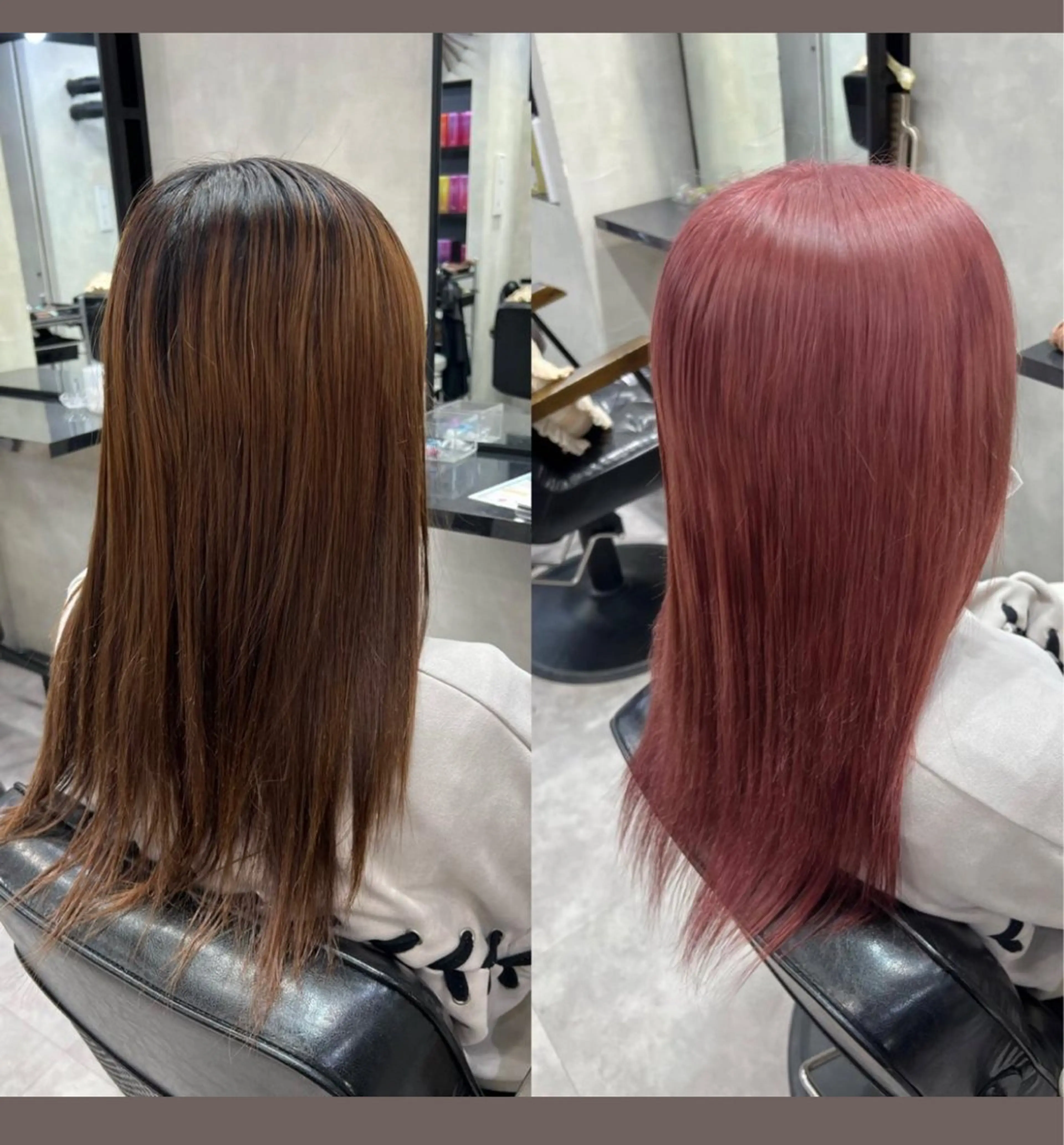 セミロング 濱川響太レディース カットモデルのヘアスタイル