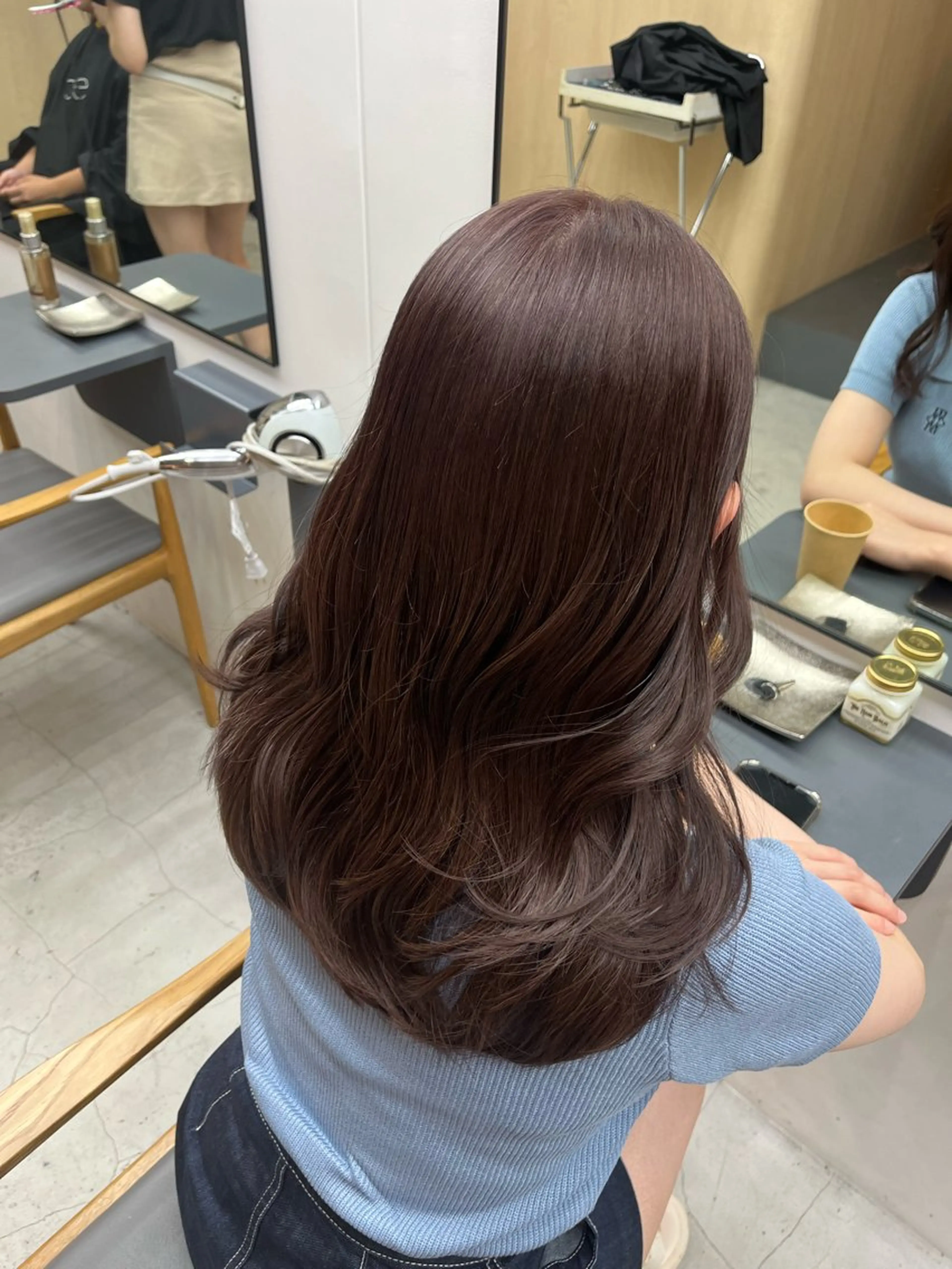 ロング カラー ブリーチ 透明感カラー ラベンダーカラー ブリーチなしカラー ayaka♡ 柔らかカラーのヘアスタイル