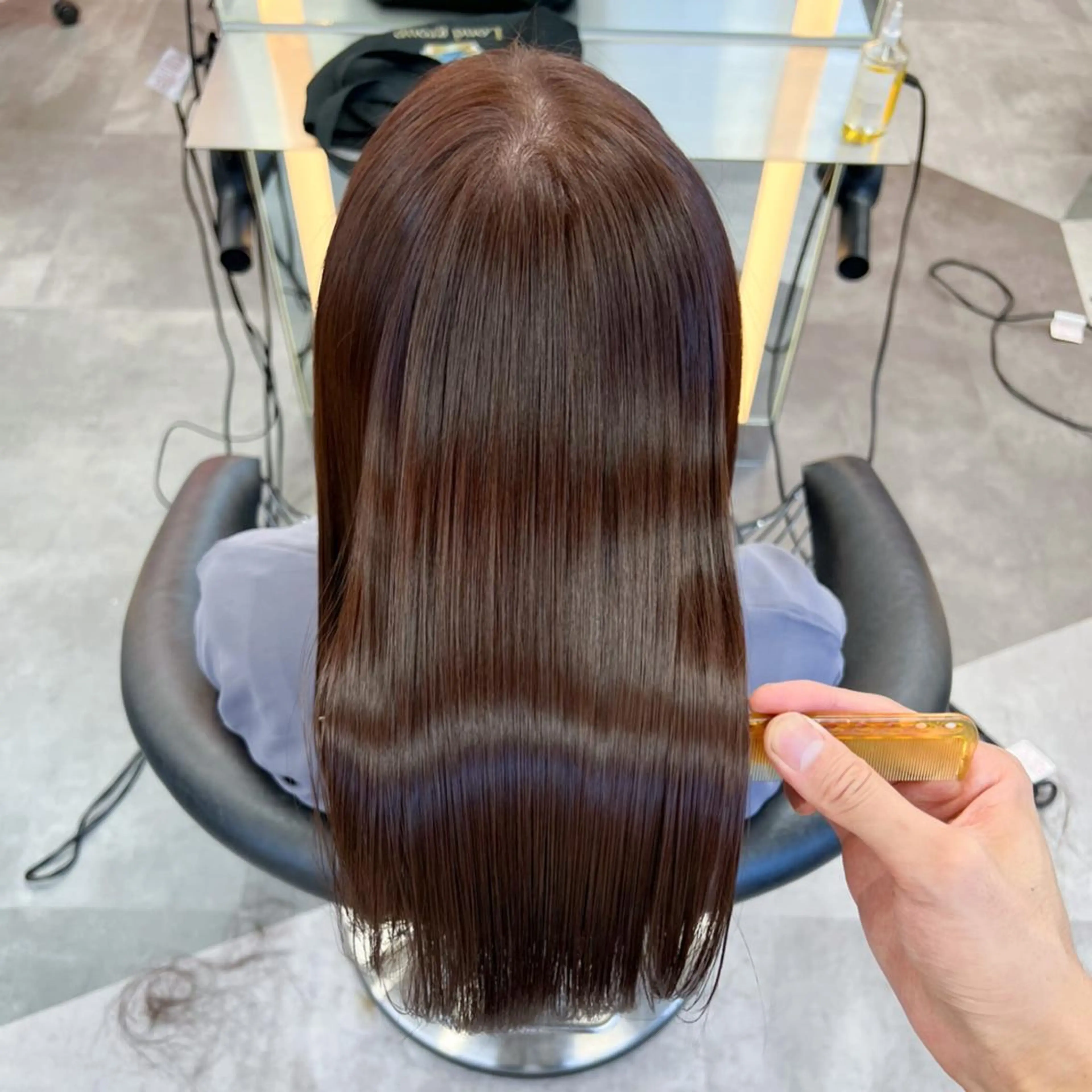 ロング ケアカラー/縮毛矯正 /レイヤー/板垣光采のヘアスタイル