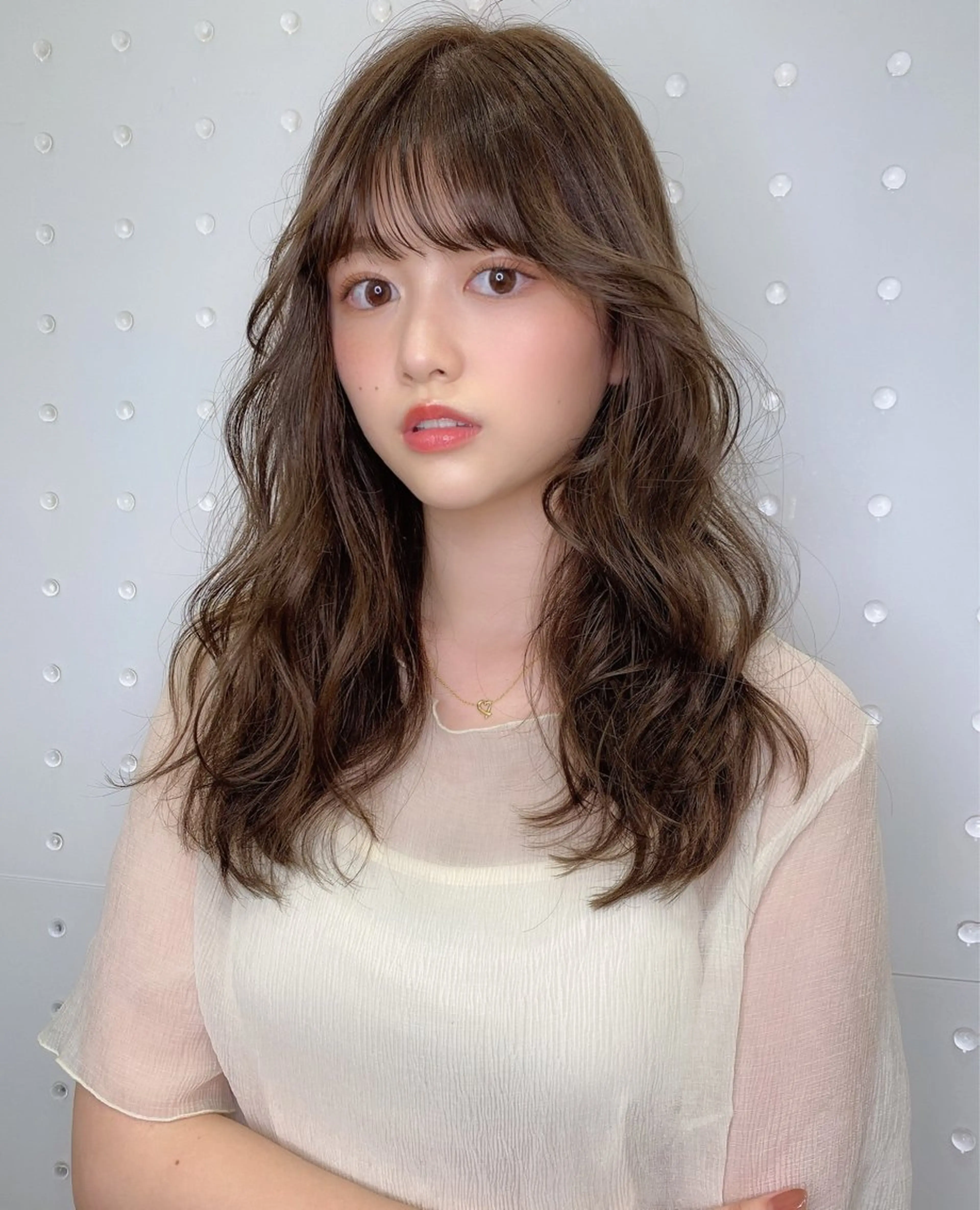 ロング カラー 髪質改善 トリートメント 韓国/ワンホンヘア 髪質改善/MaCoのヘアスタイル