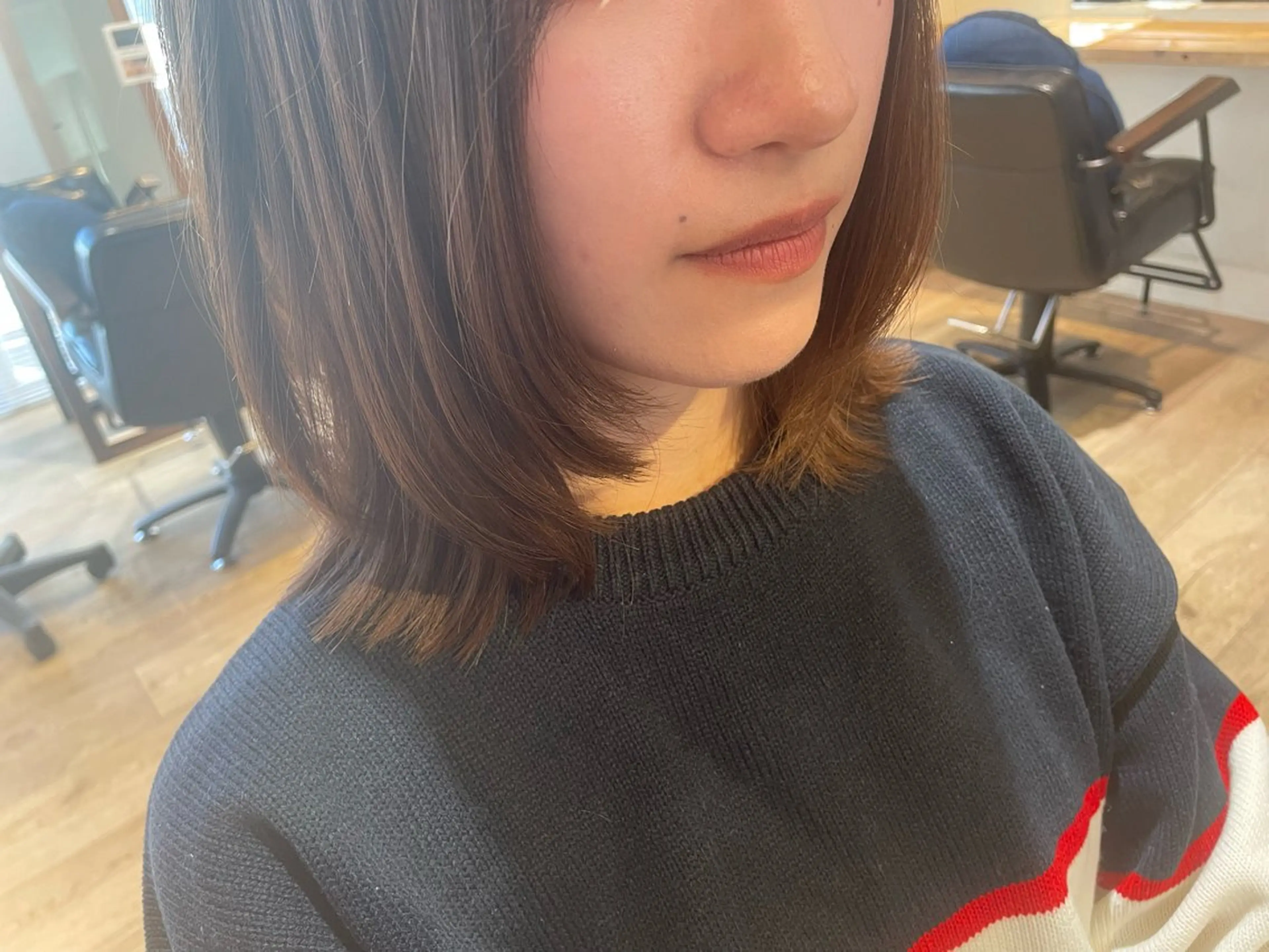 ミディアム ふくだももこ🍑 似合わせカットのヘアスタイル