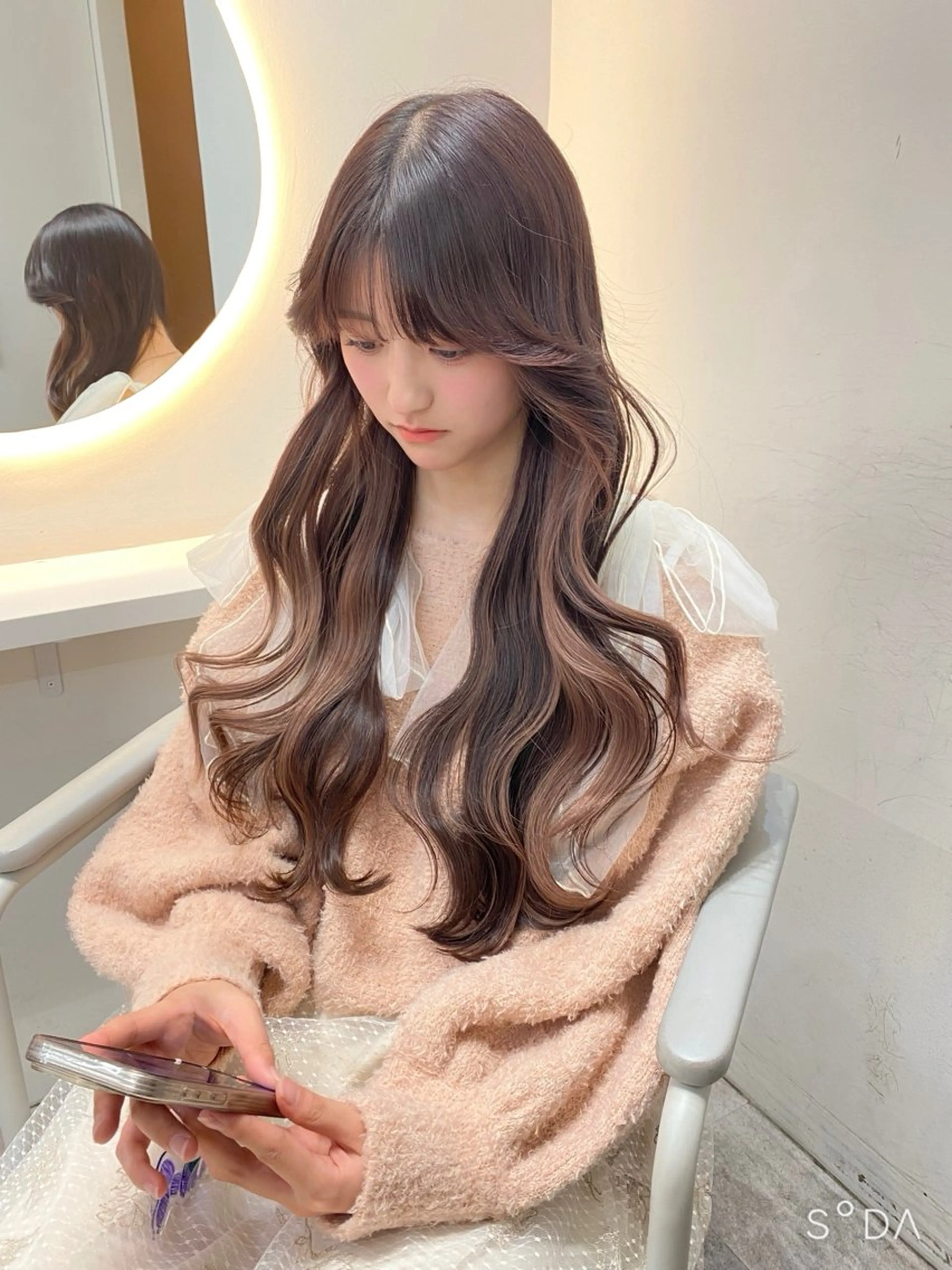 ロング カット ヘアカラー トリートメント 韓国/レイヤー/艶髪 ルキアのヘアスタイル