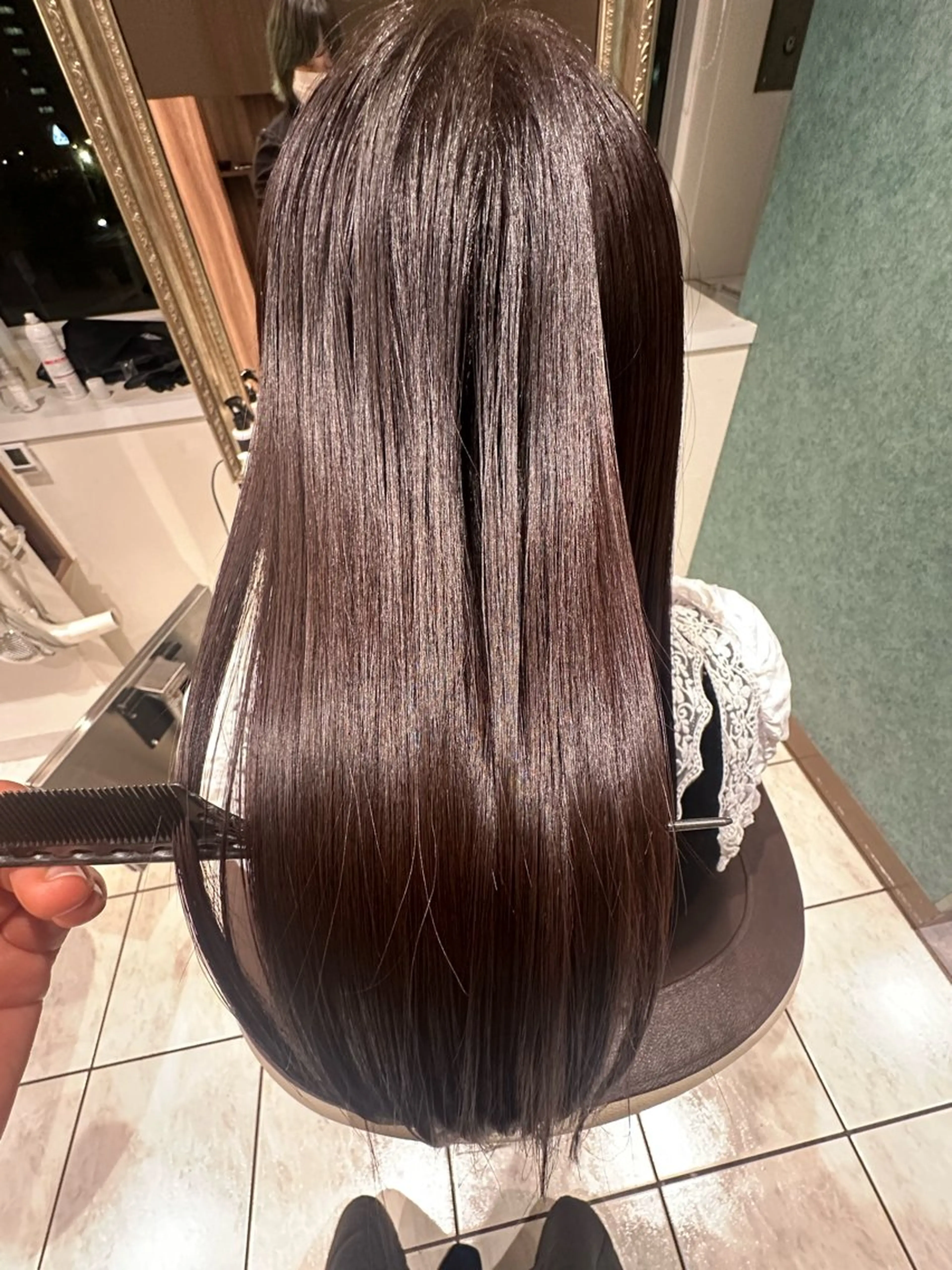 ロング パーマ 縮毛矯正 トリートメント Ash西葛西 /momijiのヘアスタイル