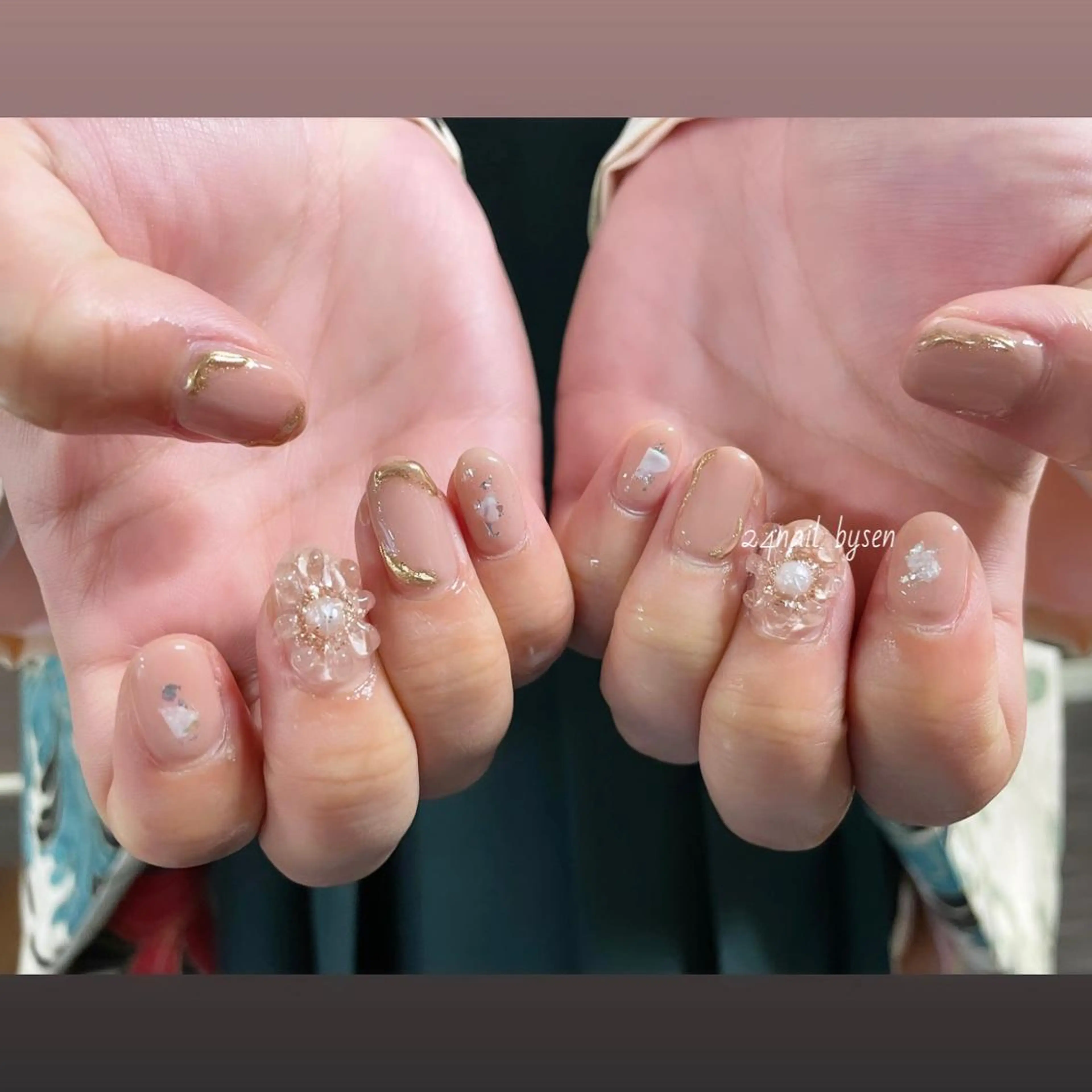 ネイル 卒業式 ぷっくりネイル Atelier by 24nail/Ayaのネイルデザイン