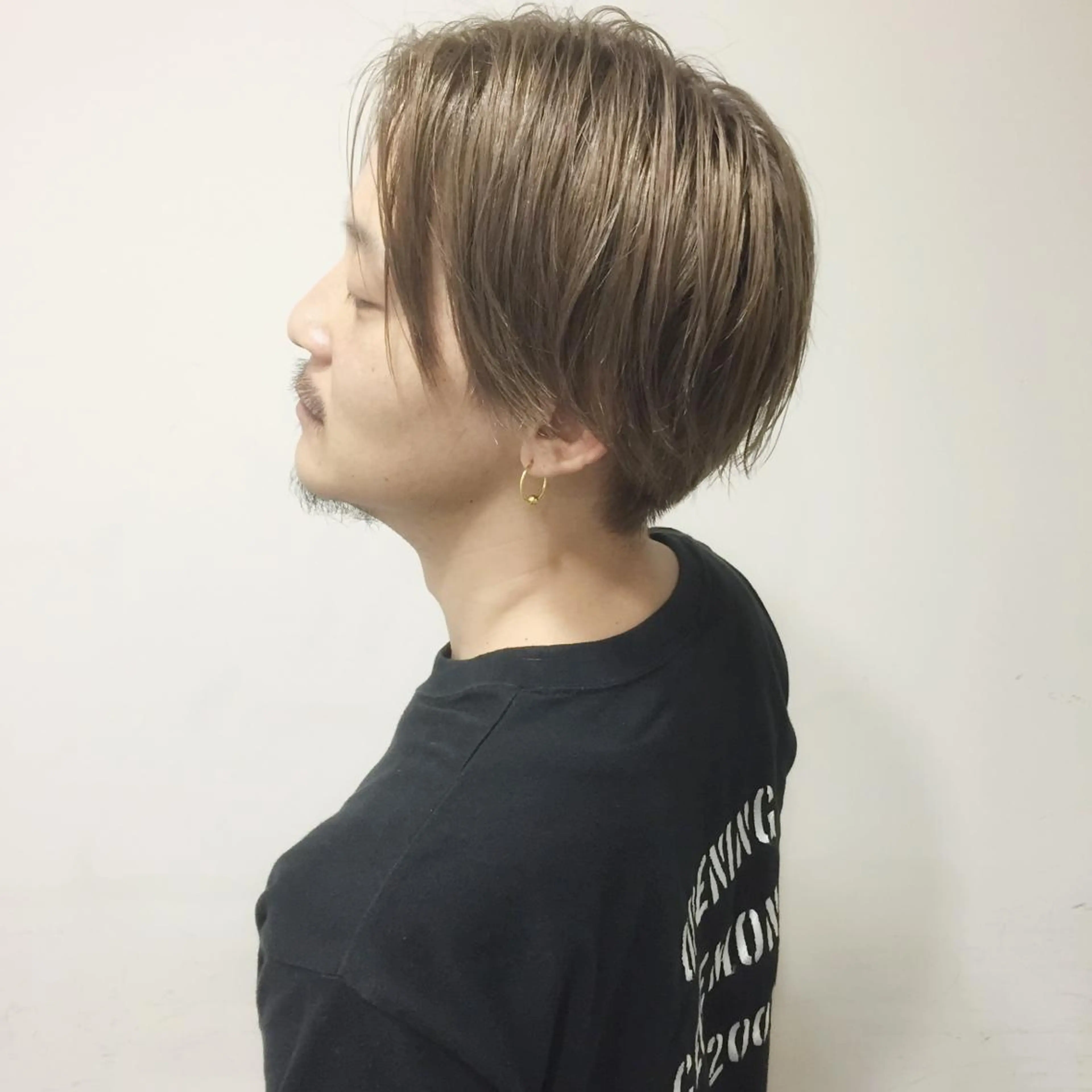 ショート カラー メンズ ブロンド Hair mission【ヘアーミッション】心斎橋所属・エクステ／レイヤー 落合/心斎橋のヘアスタイル