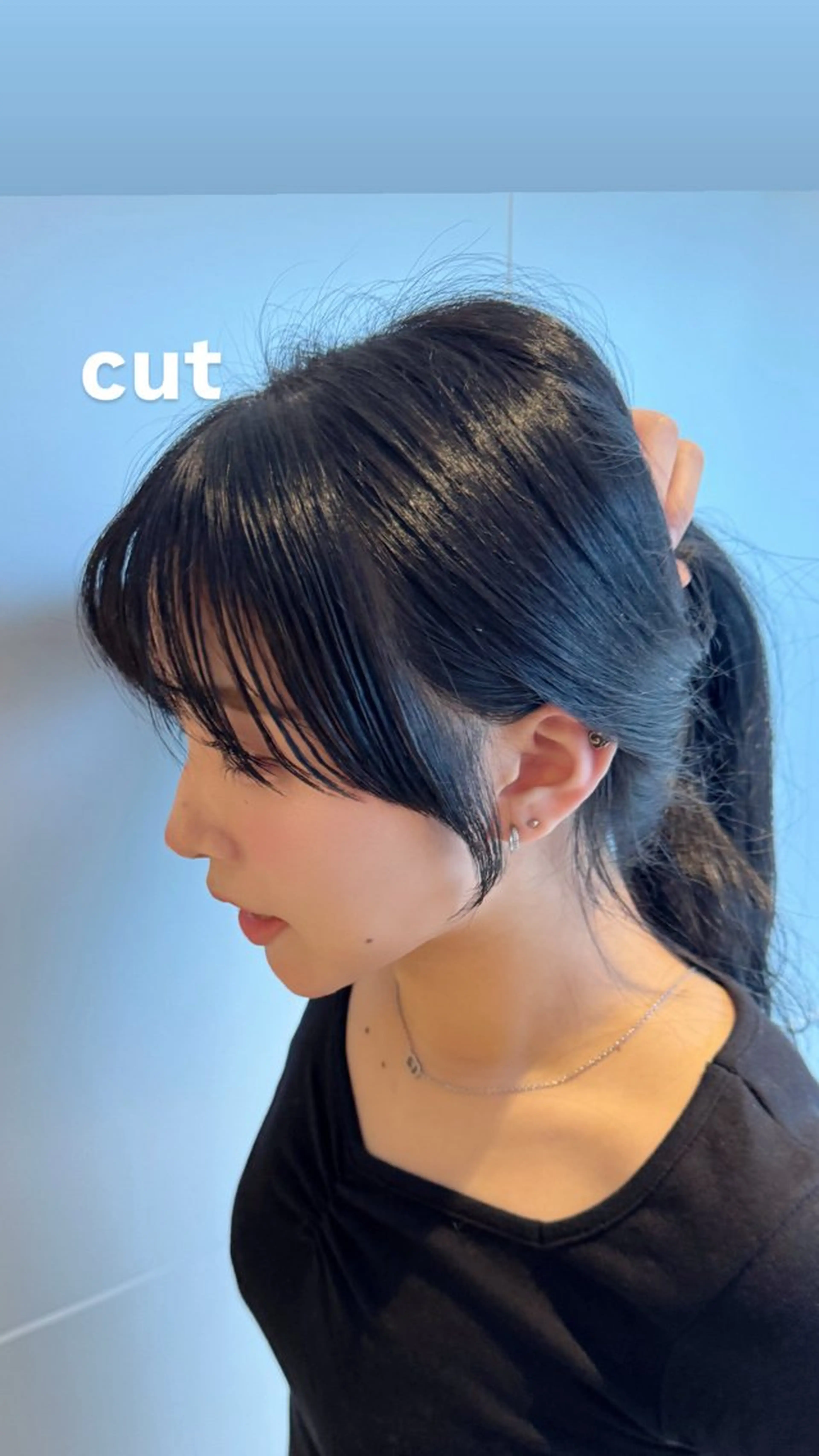 ロング 顔周りカット 小顔カット カット トリートメント ブリーチなしカラー/ 顔周りレイヤーのヘアスタイル