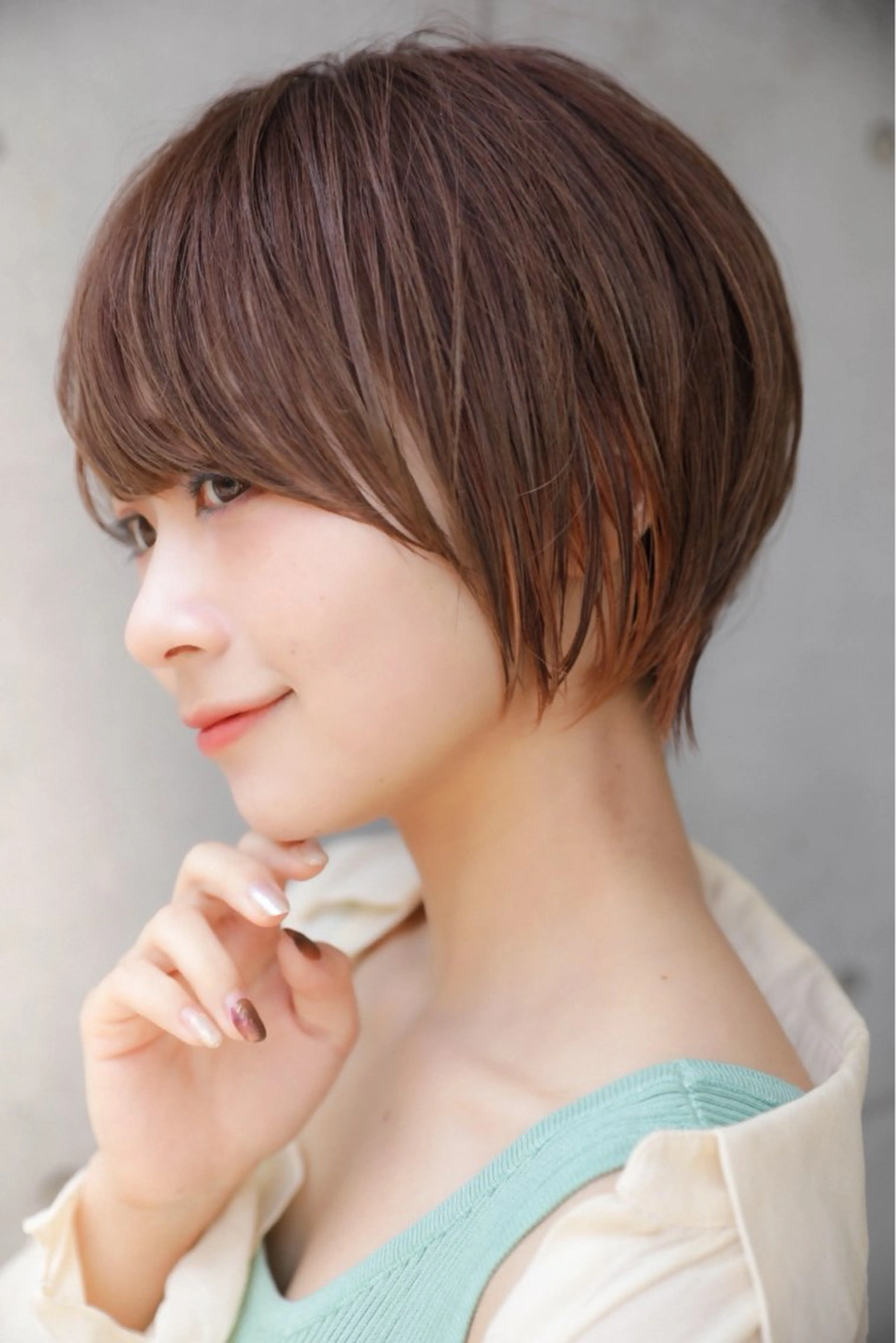 ショート カラー 丸みショート ショートヘア トリートメント ショートヘア特化 岡安優太のヘアスタイル