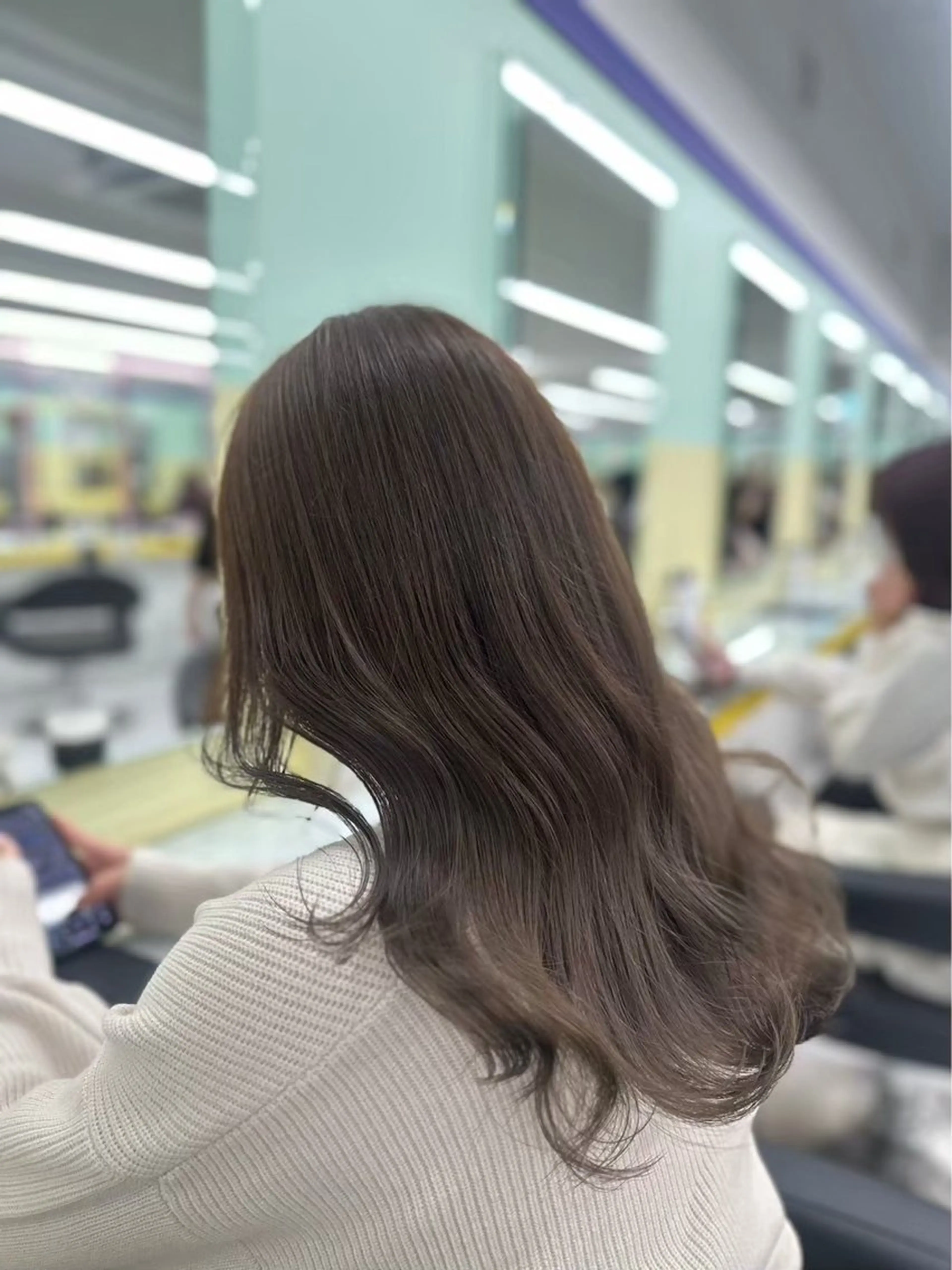 ロング カラー ヘアカラー トリートメント y2k✩︎⡱レイヤー ウルフ/オリーブ🍀のヘアスタイル