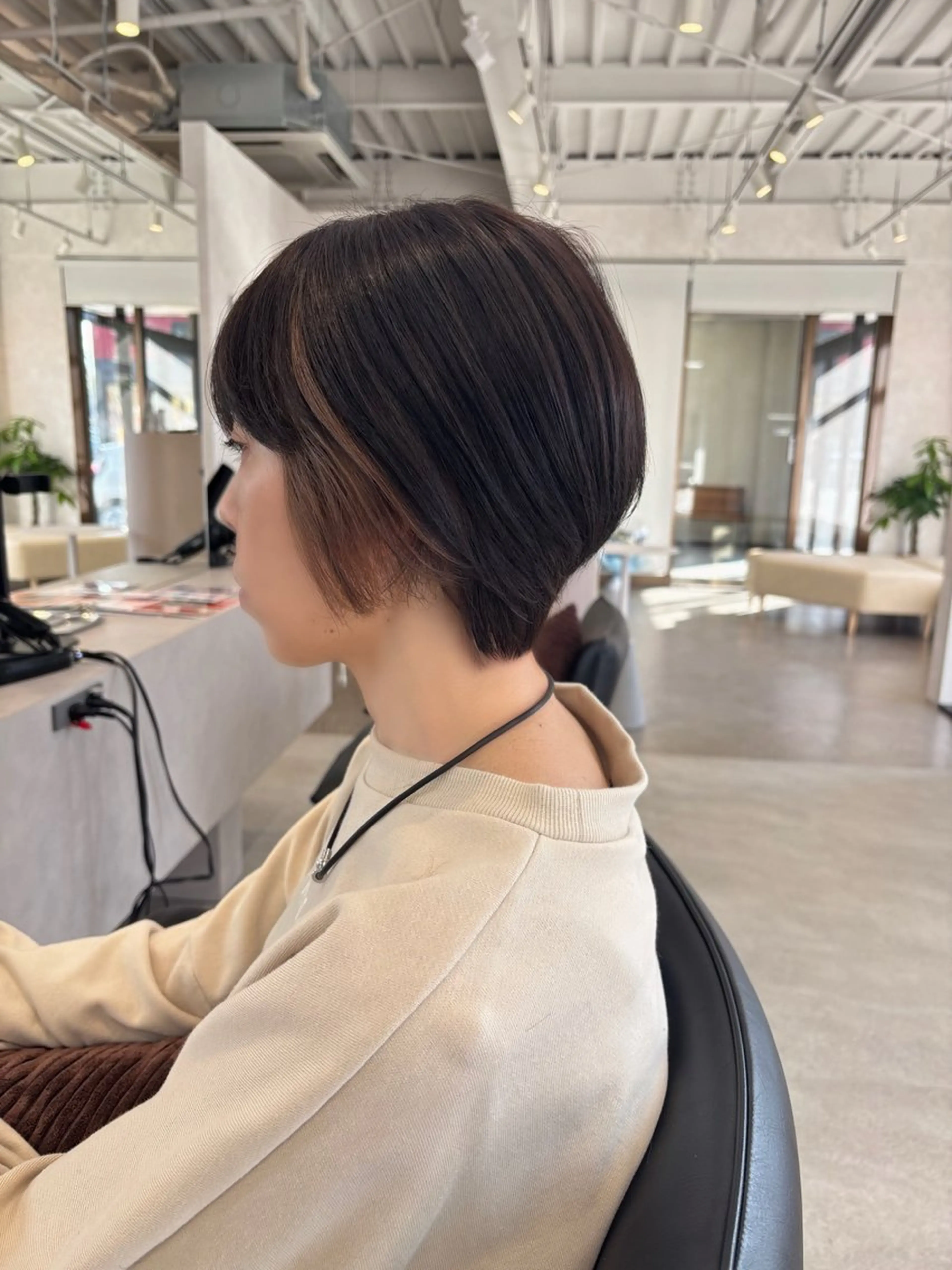 ショート カット ヘアカラー トリートメント yoshino /ナチュラル縮毛のヘアスタイル