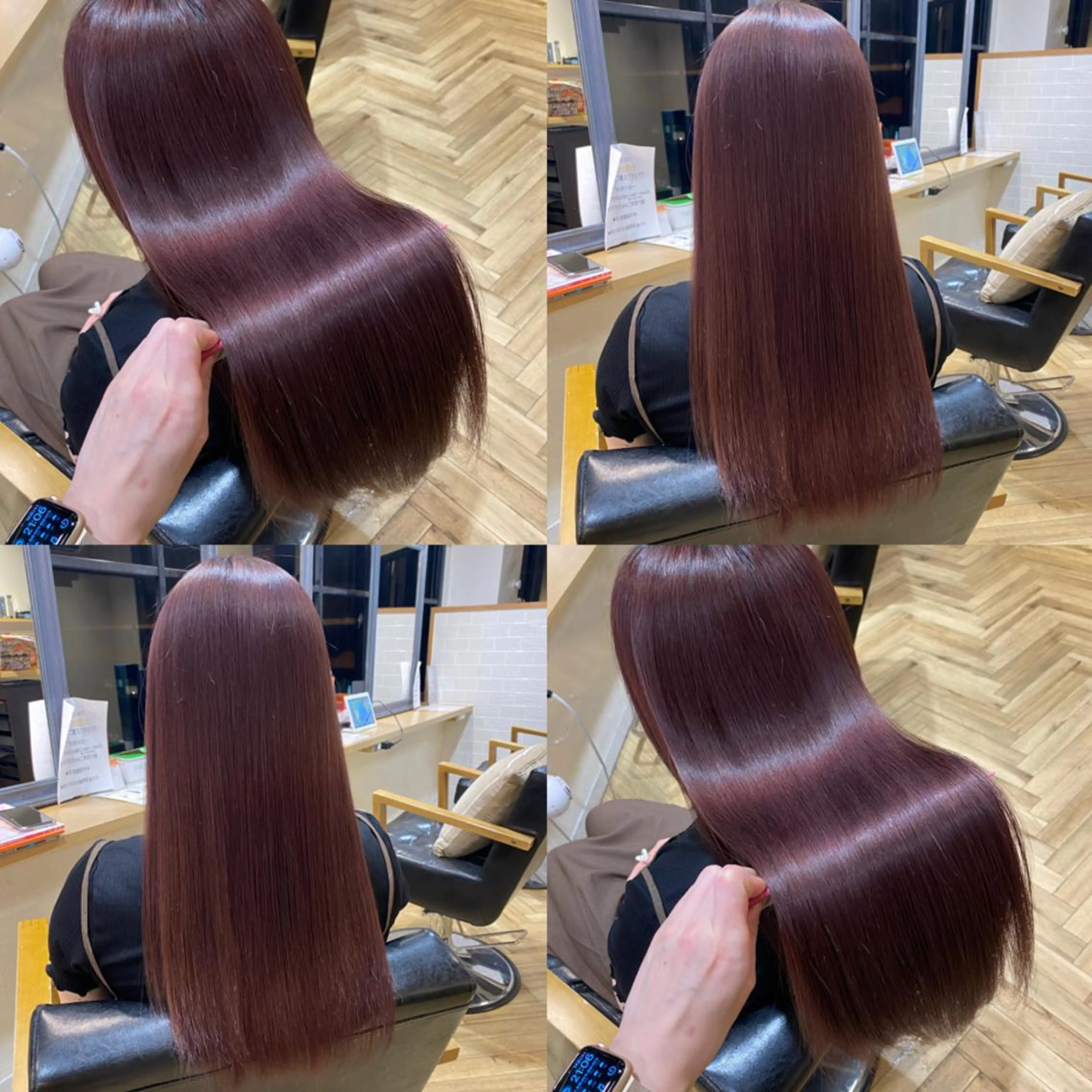 ロング カラー ブリーチ ラベンダーカラー ピンクカラー ピンクラベンダー 艶カラー/韓国顔周り 🎀mamiのヘアスタイル