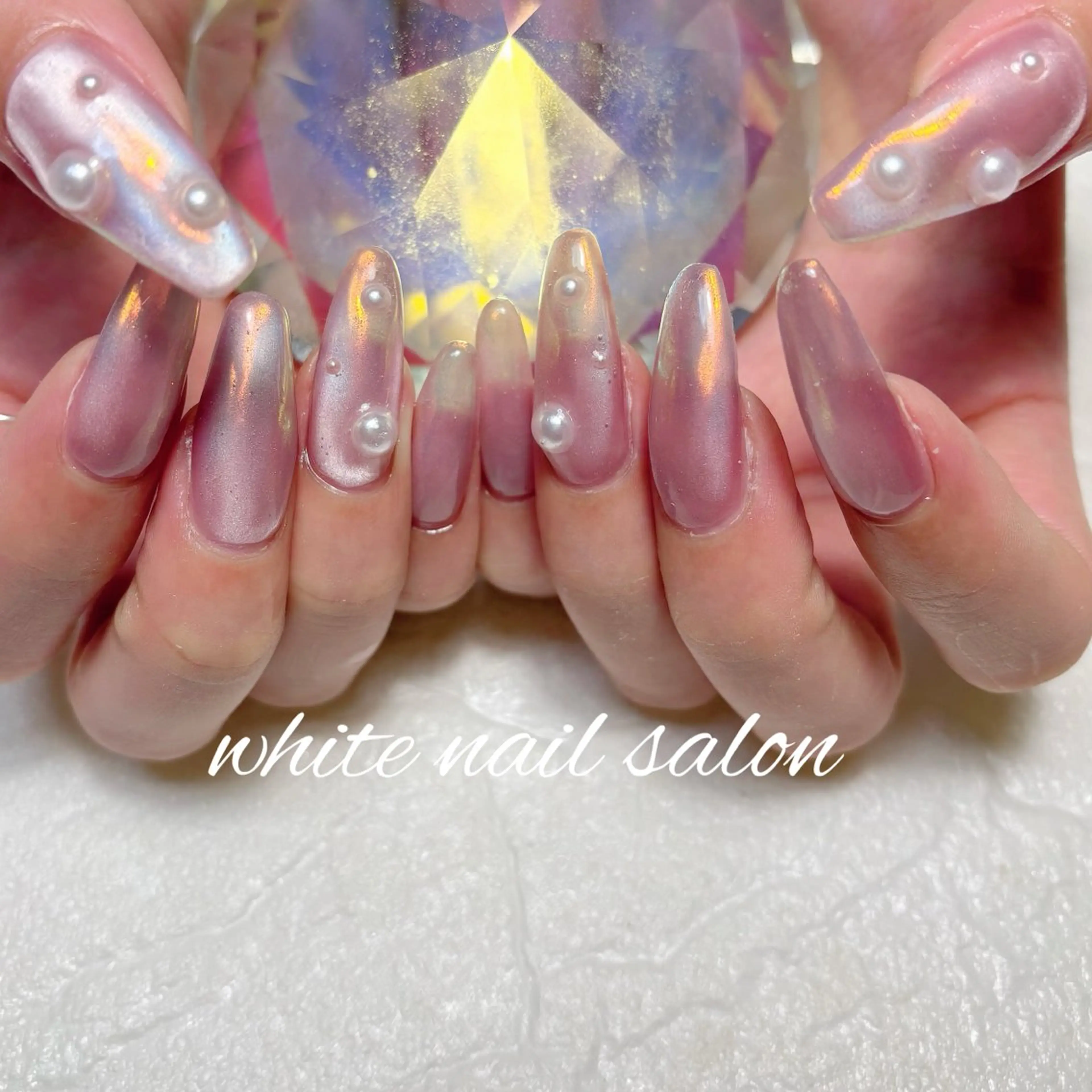 ネイル フットネイル ラメ(グリッター) 持ち込み ハンドネイル white nail salonのネイルデザイン