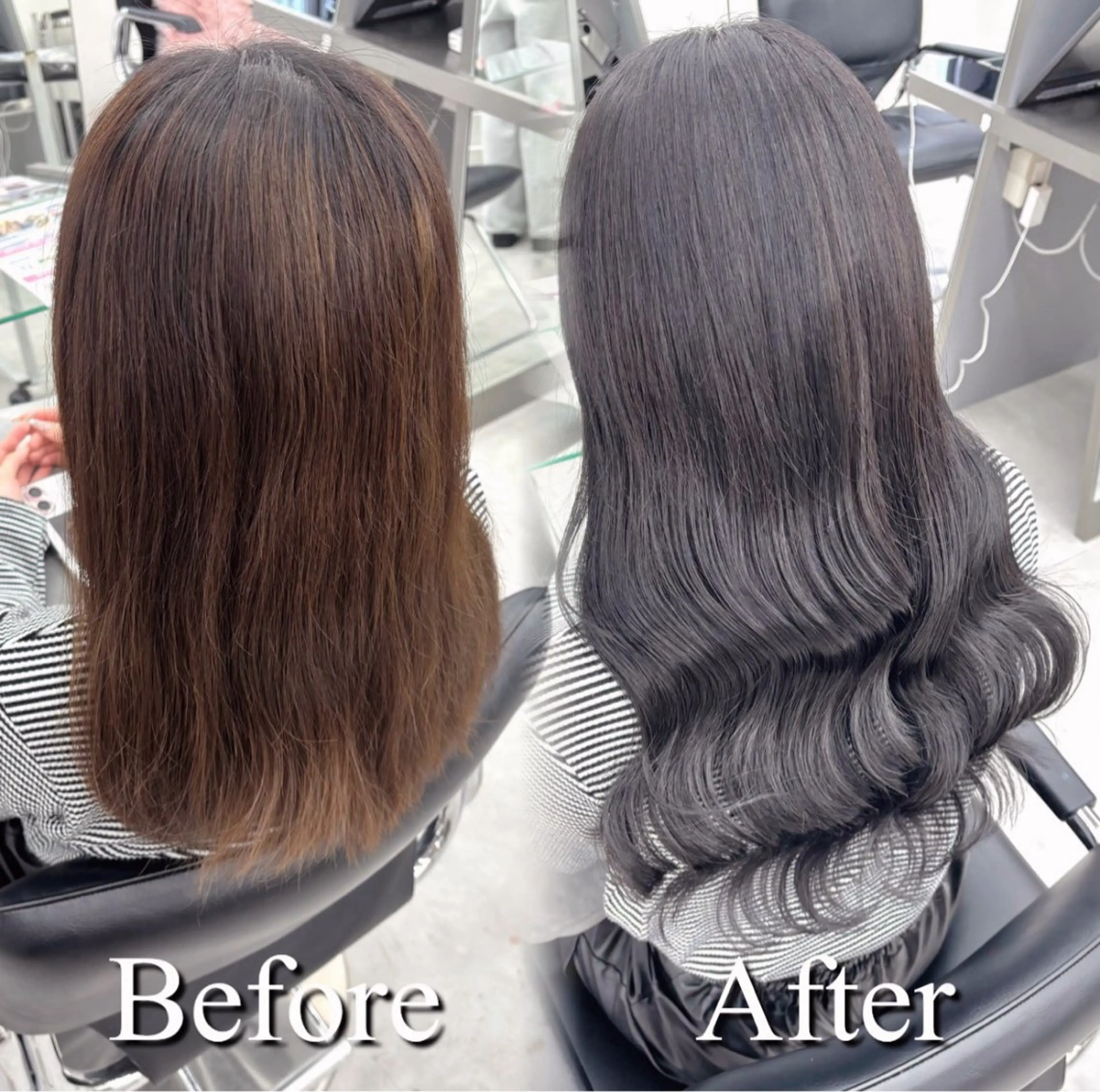 セミロング カラー シールエクステ 黒髪 ブリーチ ハイトーンカラー エクステ ヘアカラー エクステ ヘアセット 絶対可愛い宣言💝横 浜エクステみさき🪄のヘアスタイル