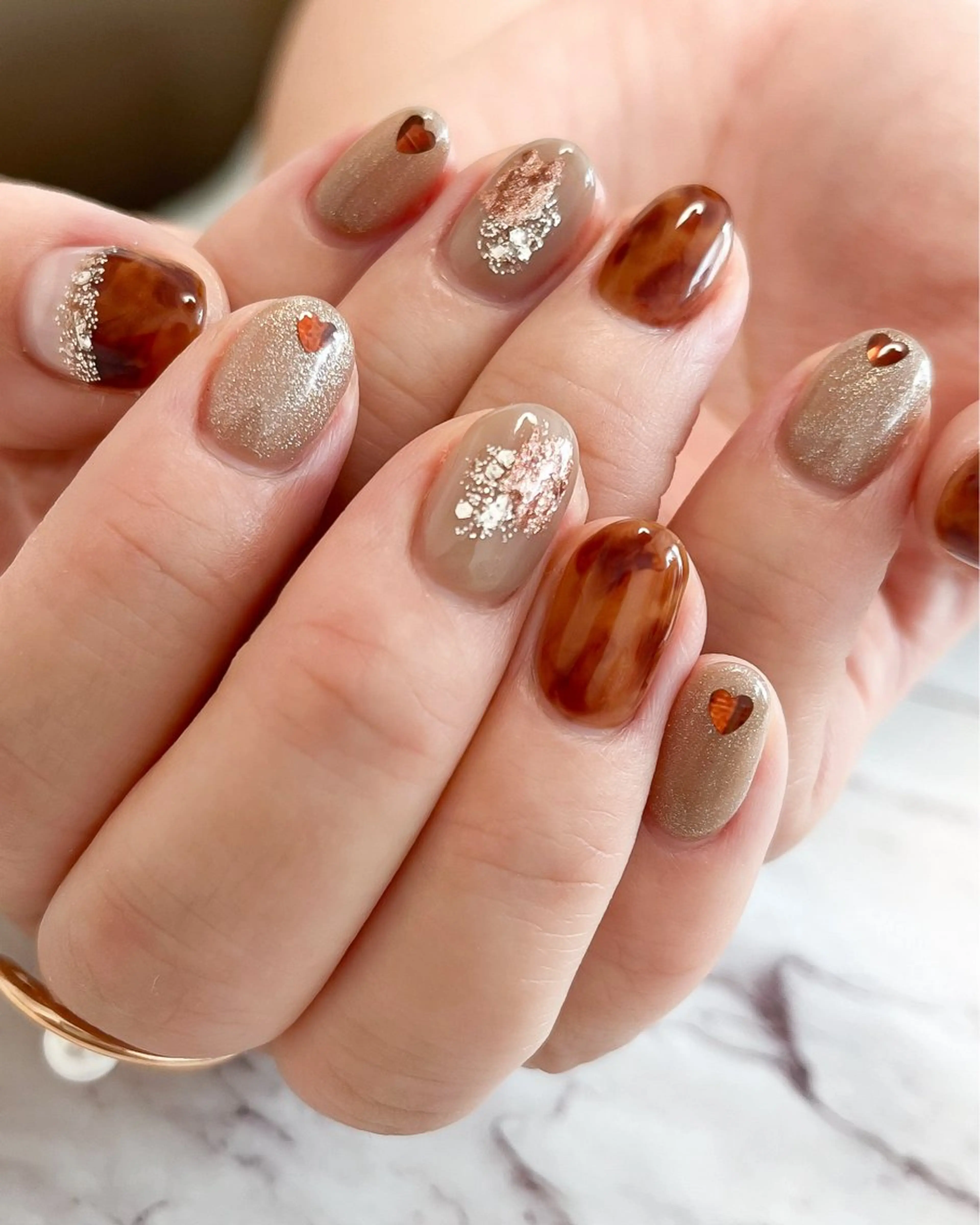 ネイル アートネイル ラメ(グリッター) ハンドネイル private acottoのネイルデザイン