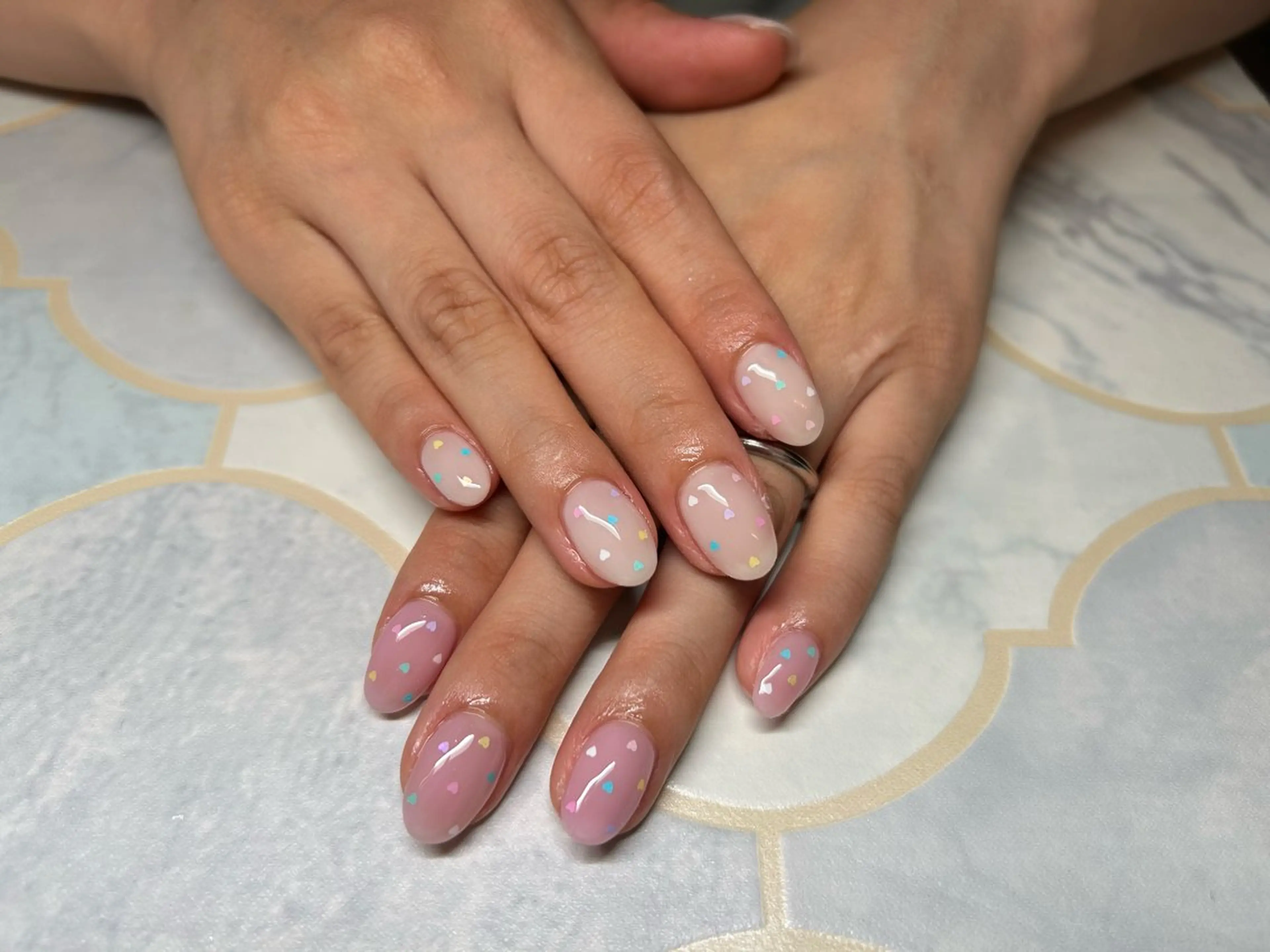 ネイル ハート ハンドネイル Lisa’s Salonのネイルデザイン