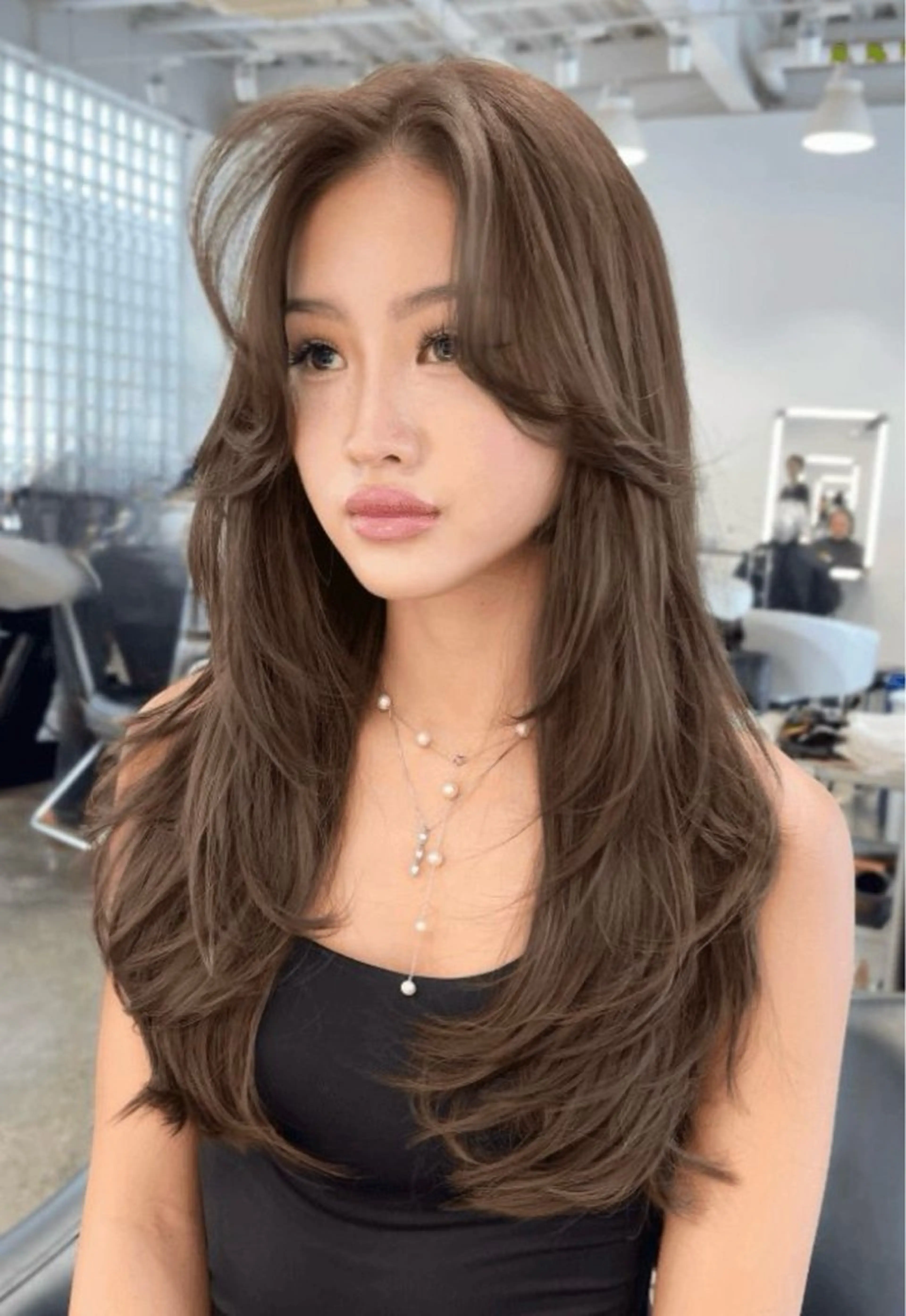 ロング カラー レイヤーカット カット ヘアカラー トリートメント TORi 三宮店所属・外国人風レイヤー／ SHOKUのヘアスタイル