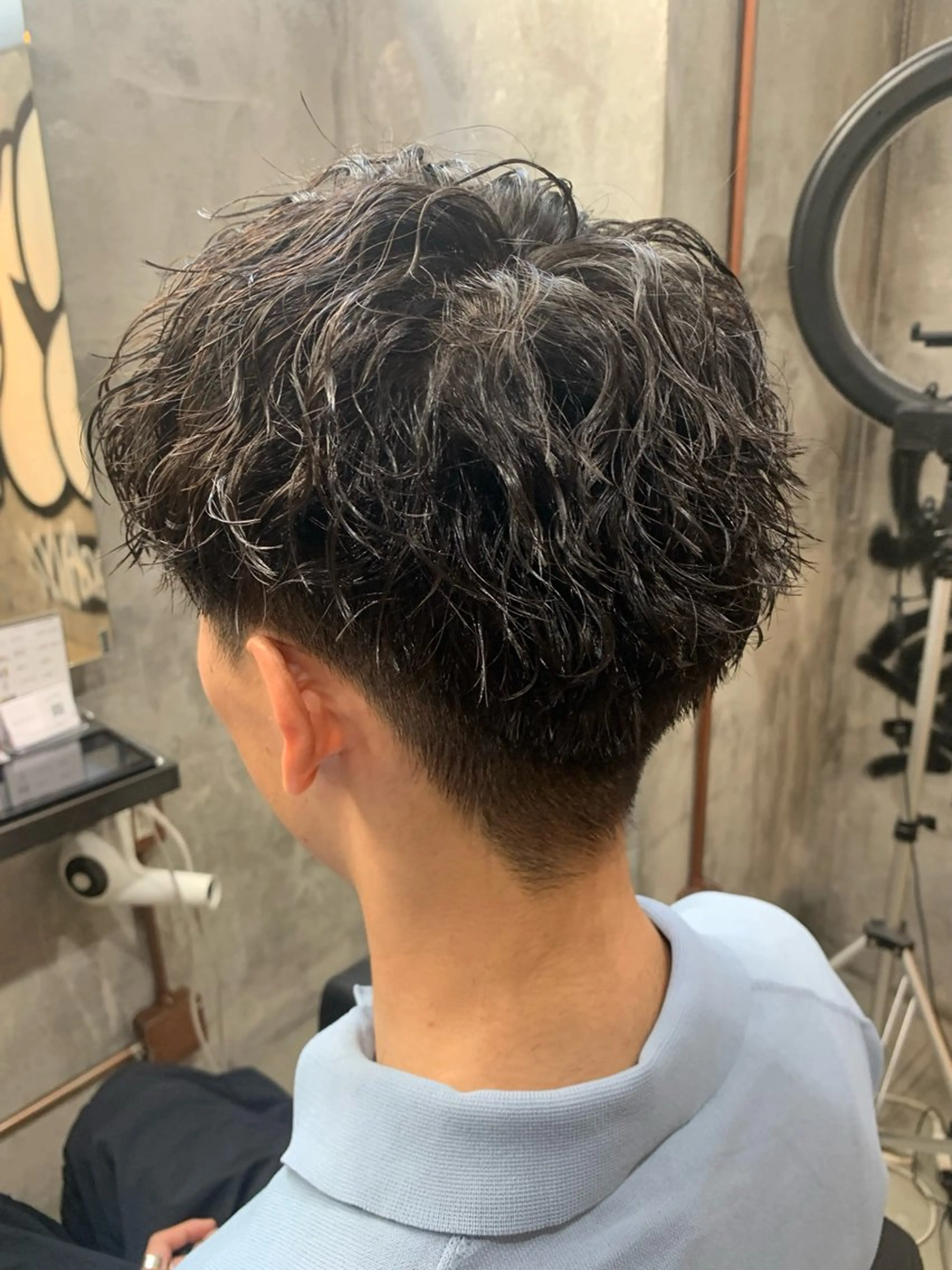 ショート パーマ メンズ マッシュ メンズパーマ ツイストスパイラルパーマ スパイラルパーマ カット パーマ ⚡️メンズパーマ特化 mens支持◎/忠地のヘアスタイル