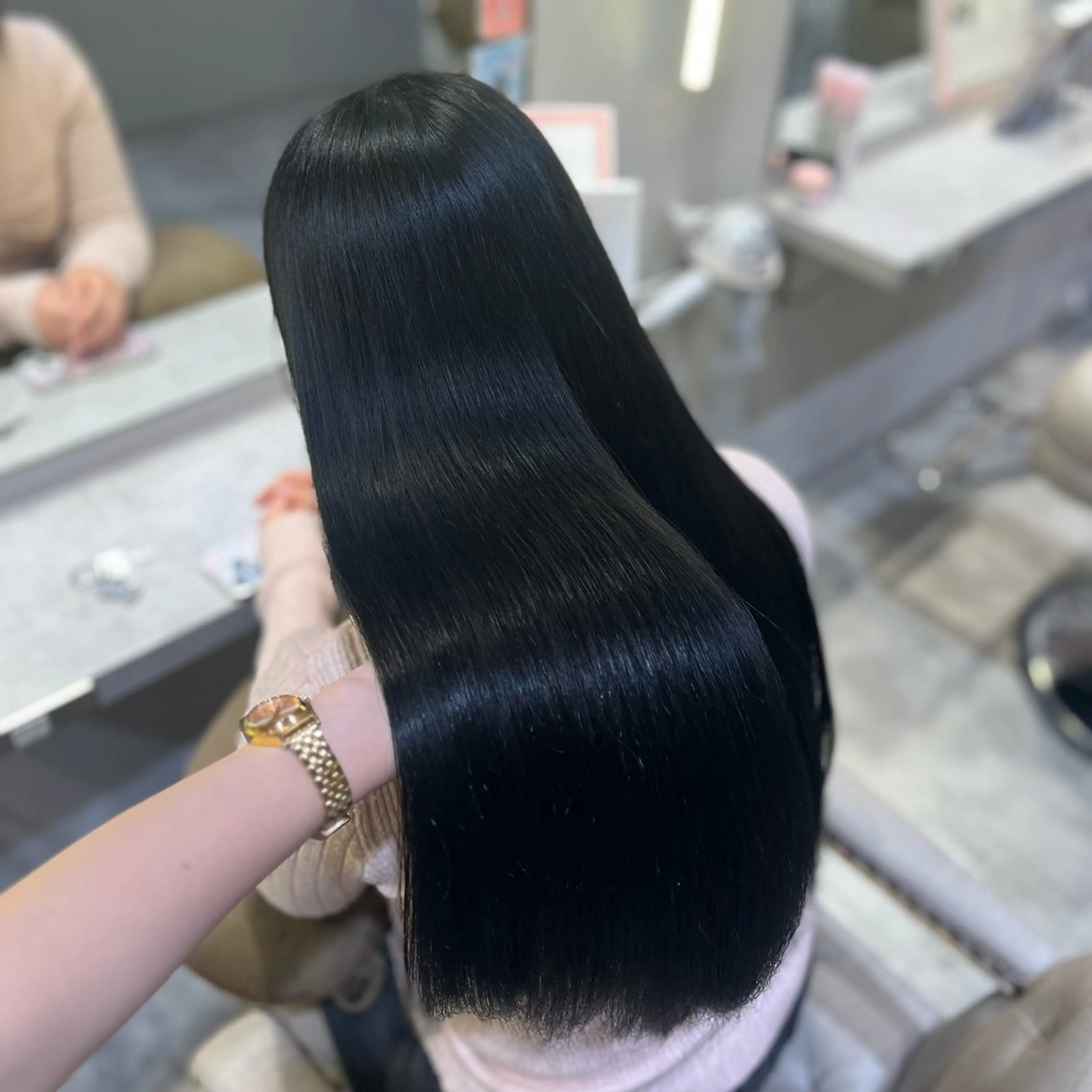 【黒染め🙅🏻‍♀️】🖤黒染めしない 艶々ダークカラー🖤+marbb🚿の写真