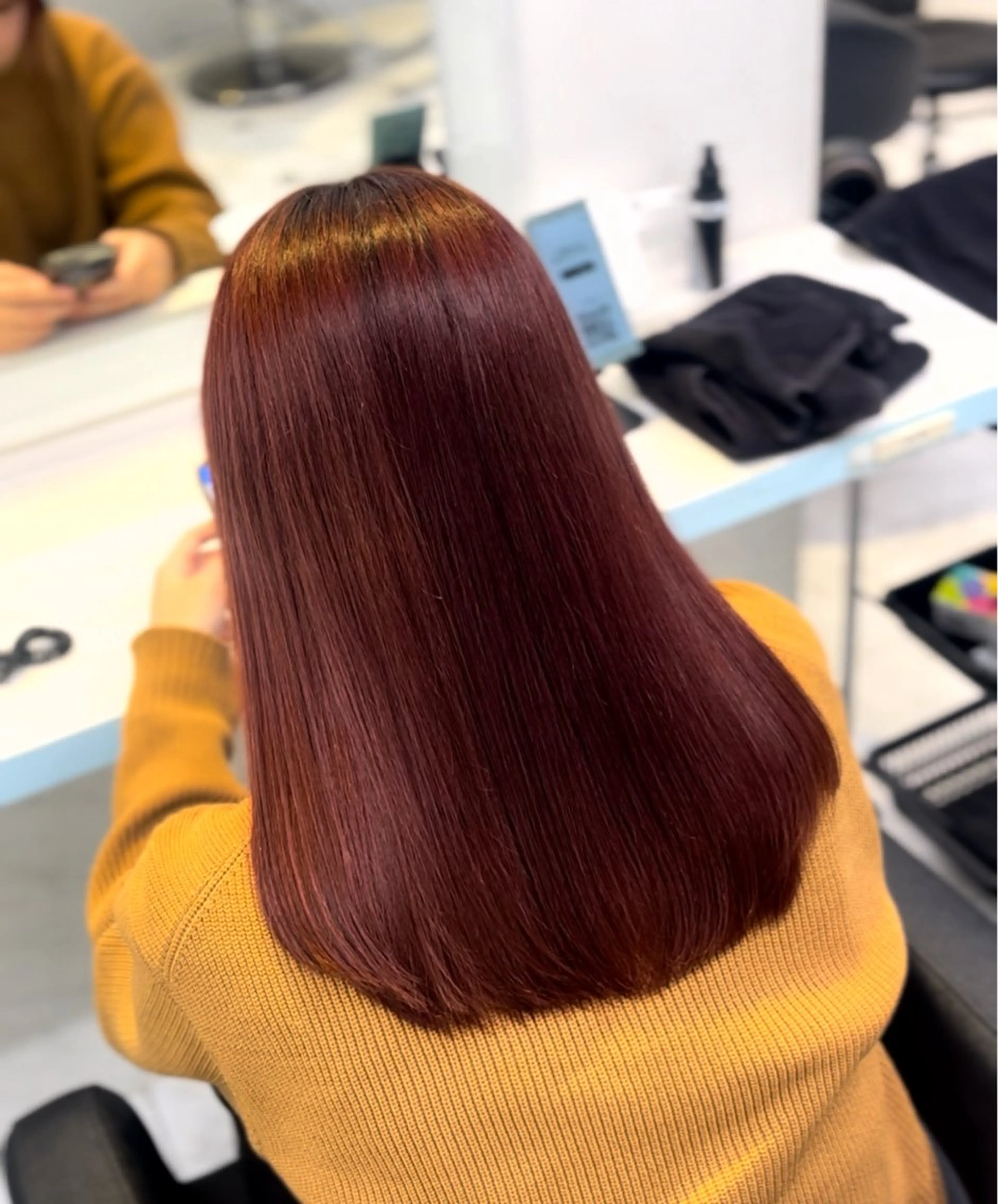 ロング カラー カット ヘアカラー トリートメント ヘアセット NANA🥀韓国ヘア /レイヤー/暖色🥀のヘアスタイル