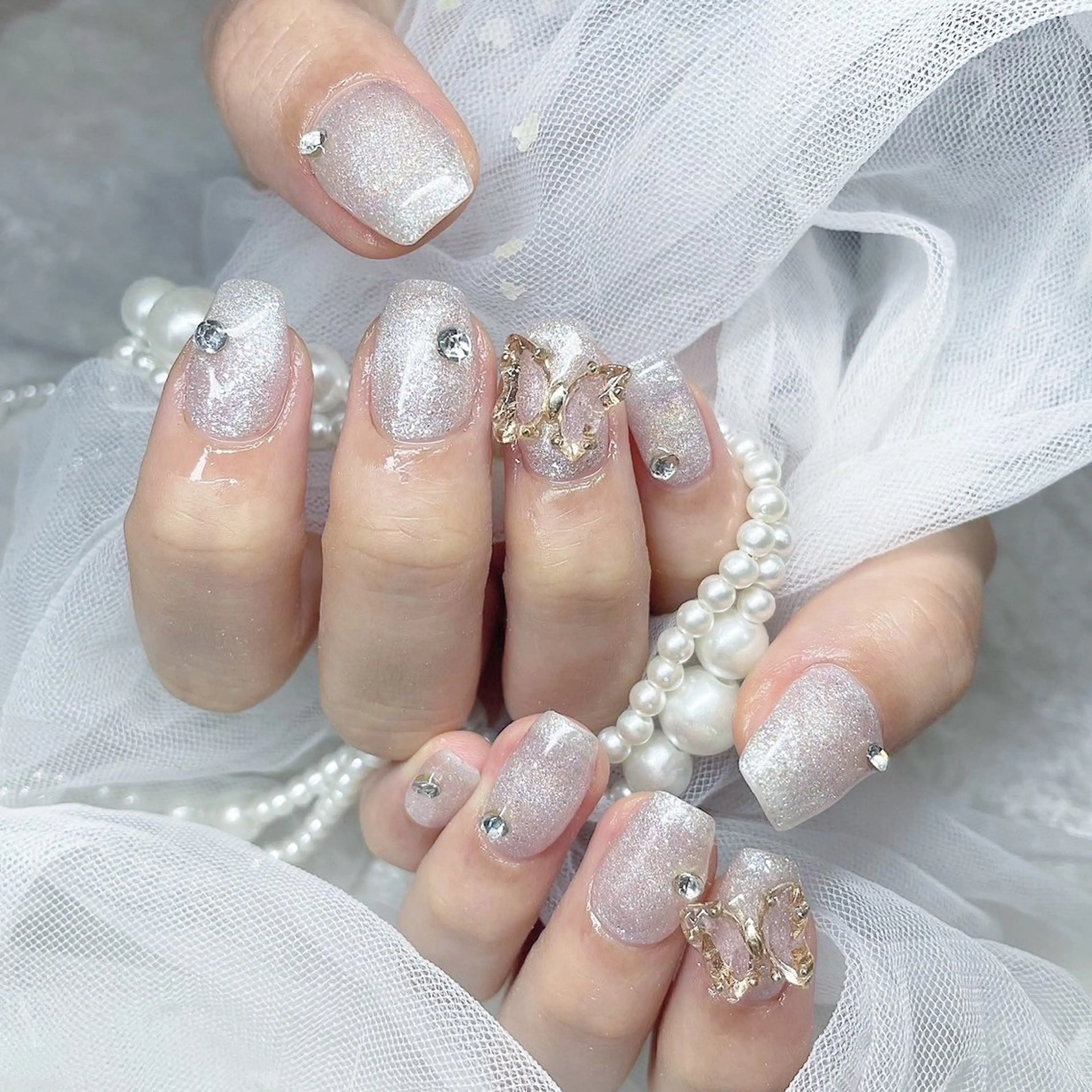 ネイル アートネイル 長さ出し フットネイル 韓国ネイル マグネットネイル ハンドネイル フットネイル Minami 🍓のネイルデザイン