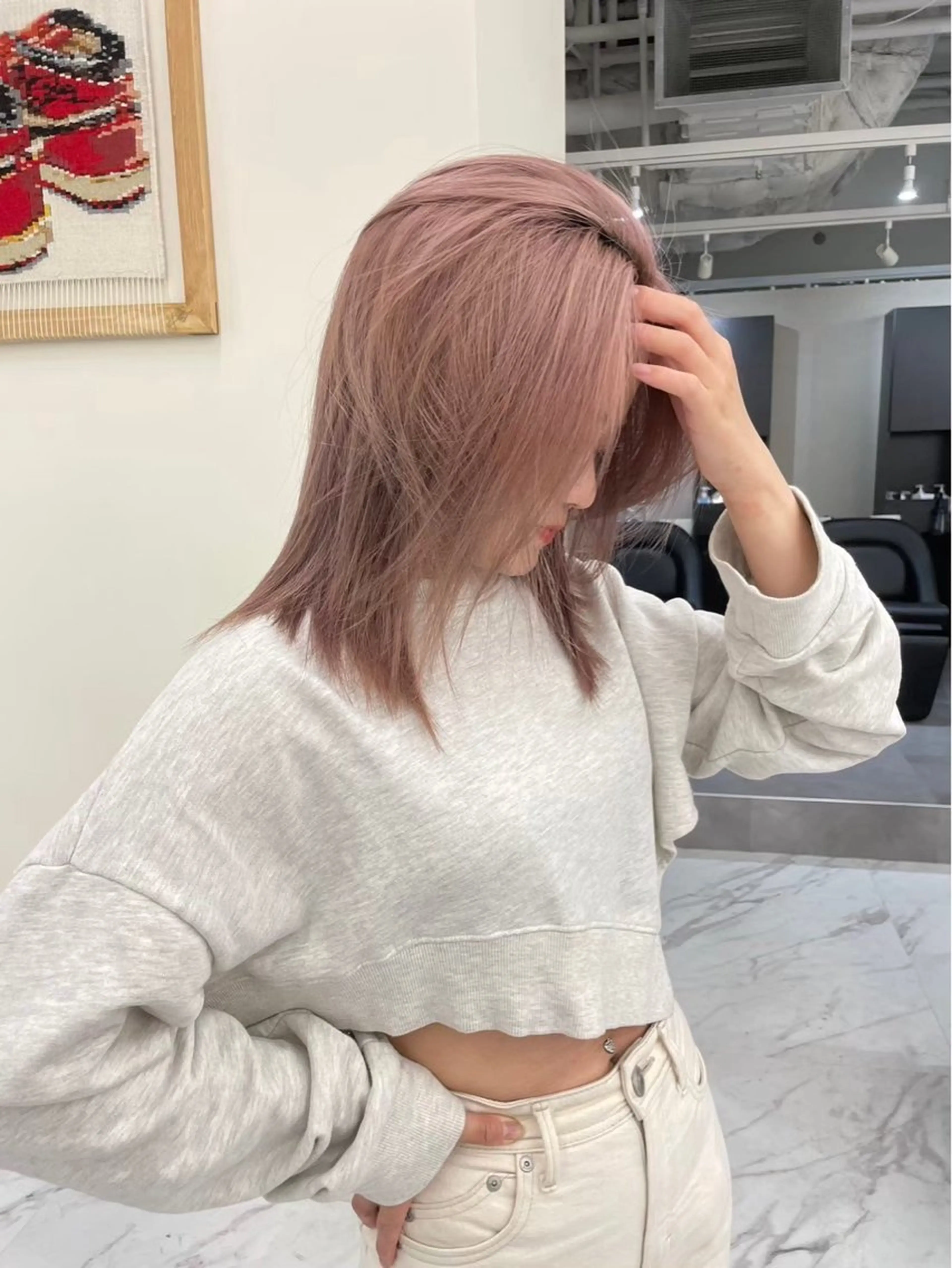 ミディアム ヘアカラー 髪質改善🫧 カラー特化/Hinaのヘアスタイル