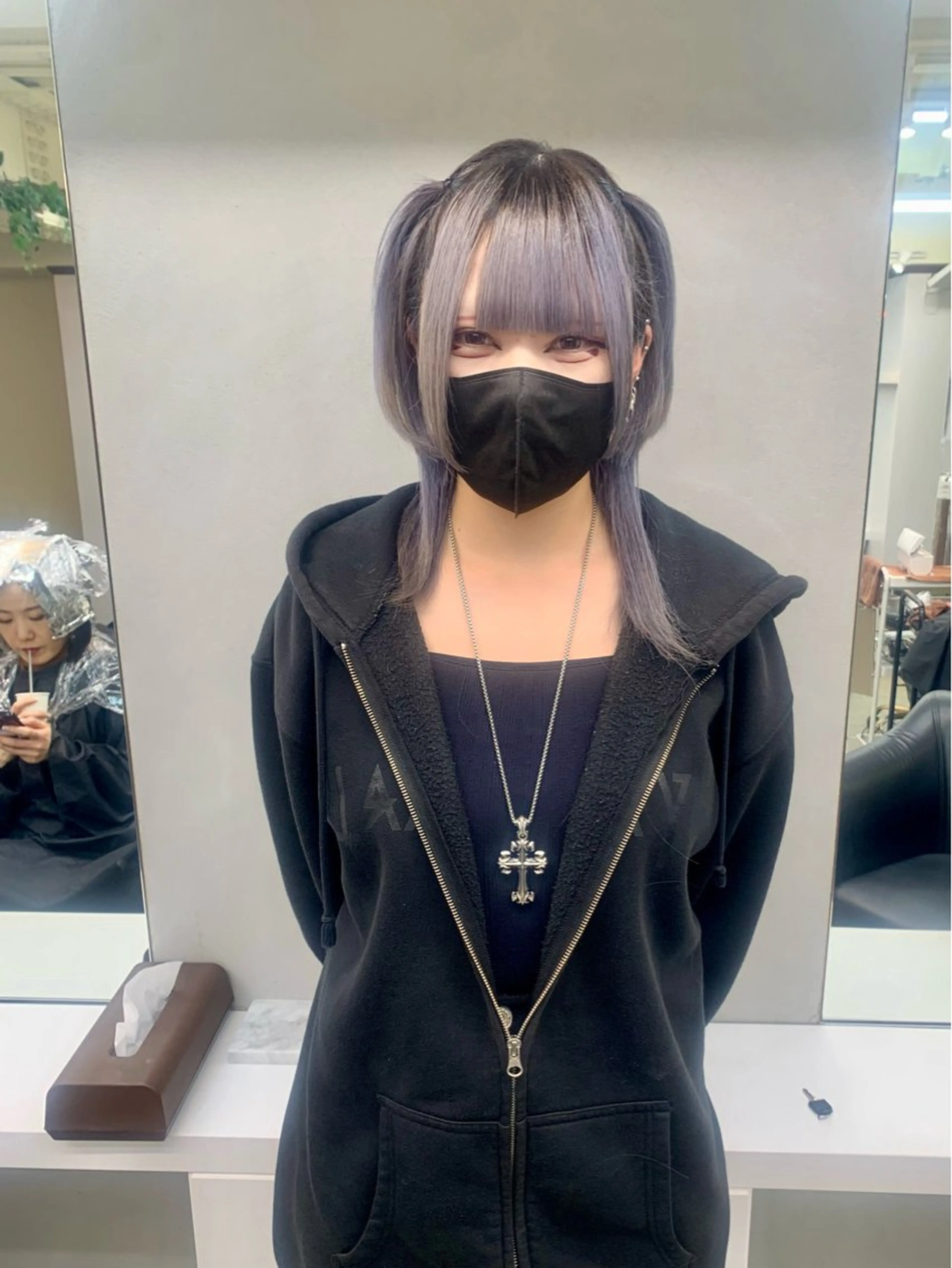 セミロング カラー ヘアアレンジ ヘアカラー トリートメント 個性爆弾💣 ダブルカラー/ゆかのヘアスタイル