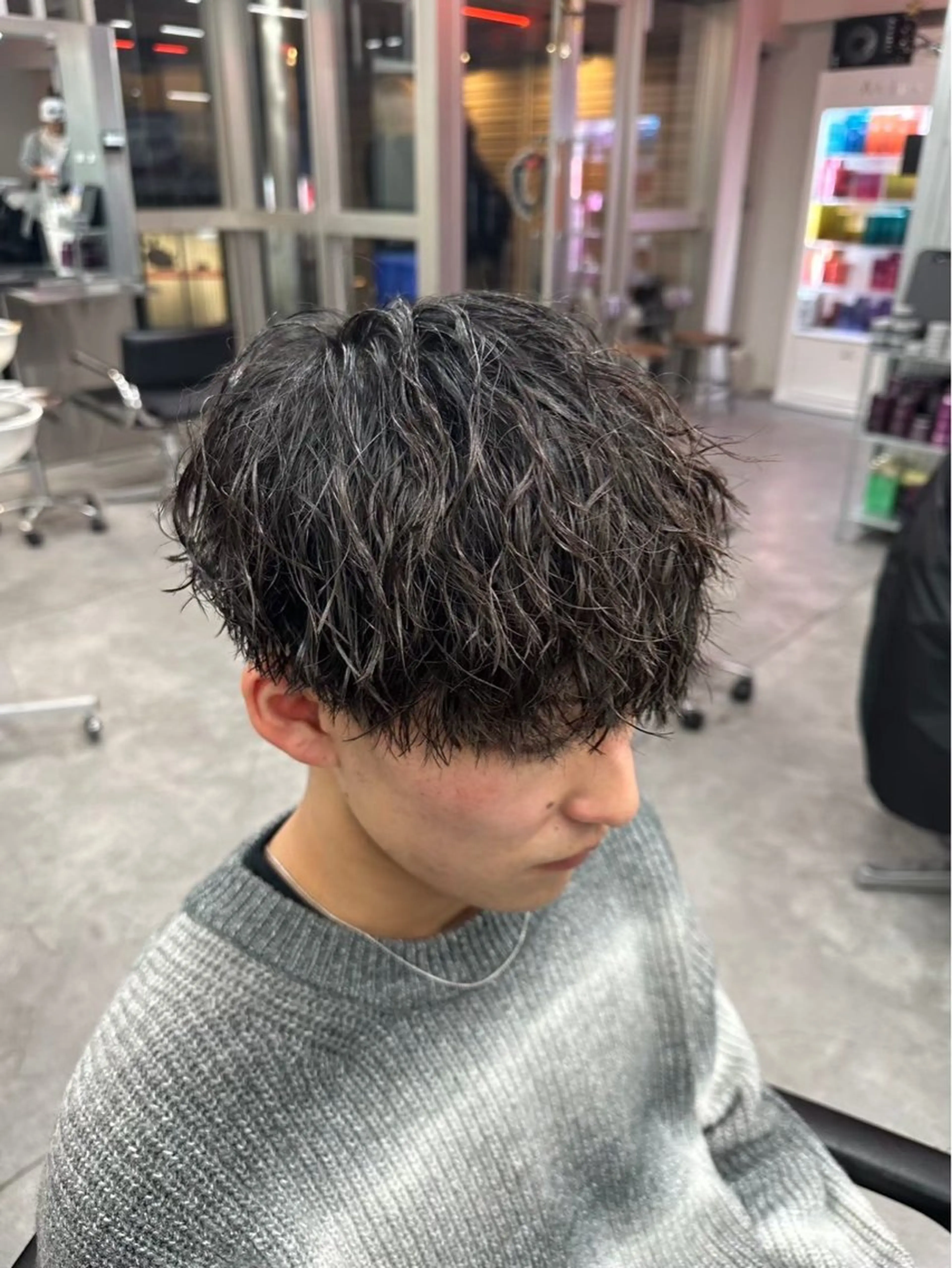 ショート パーマ メンズ カット パーマ ヘアセット お悩み解消✨/ メンズパーマ✨/直樹のヘアスタイル