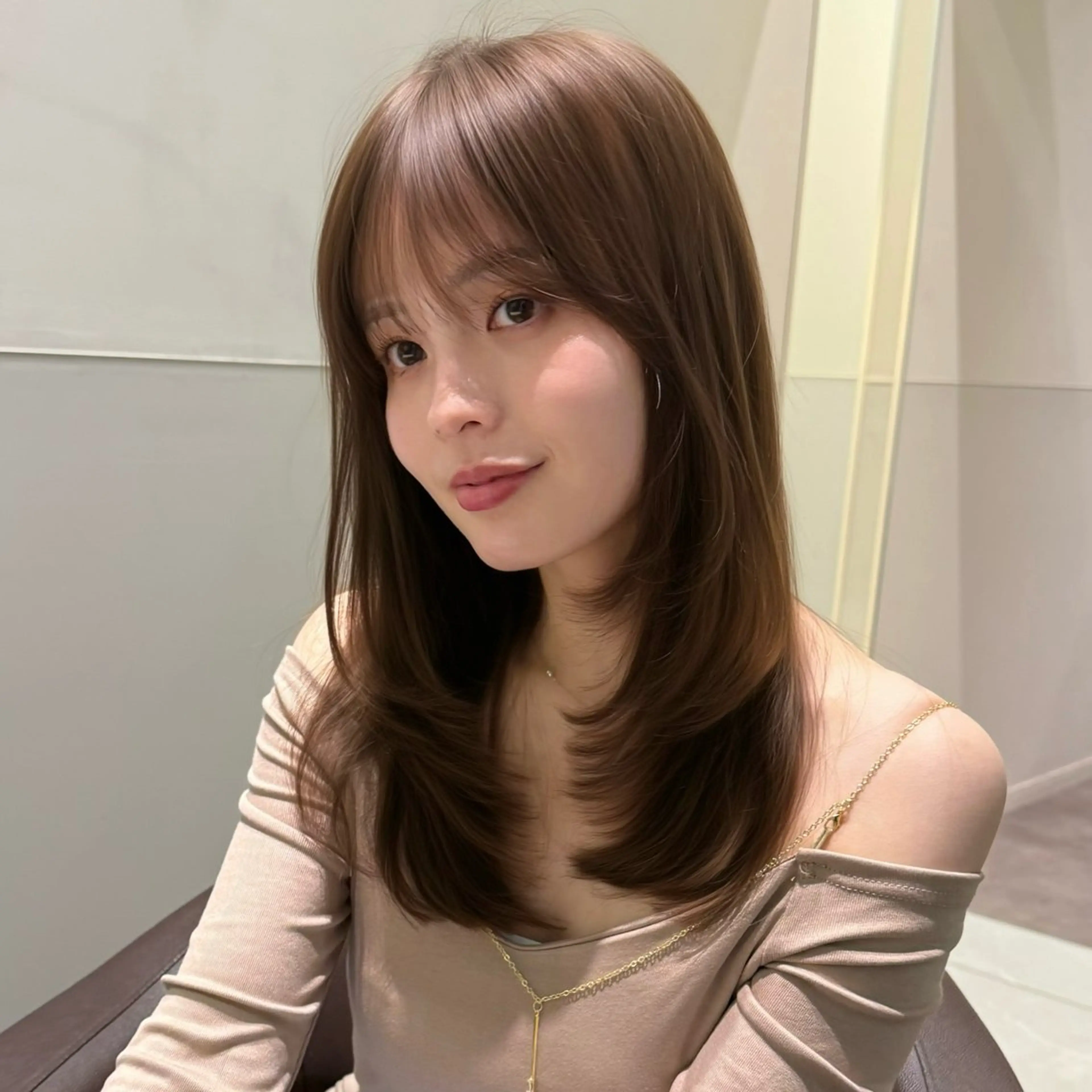 セミロング カット ヘアカラー トリートメント SALOWIN銀座六丁目店所属・️🫧レイヤーカット 銀座/れいか️️🫧のヘアスタイル